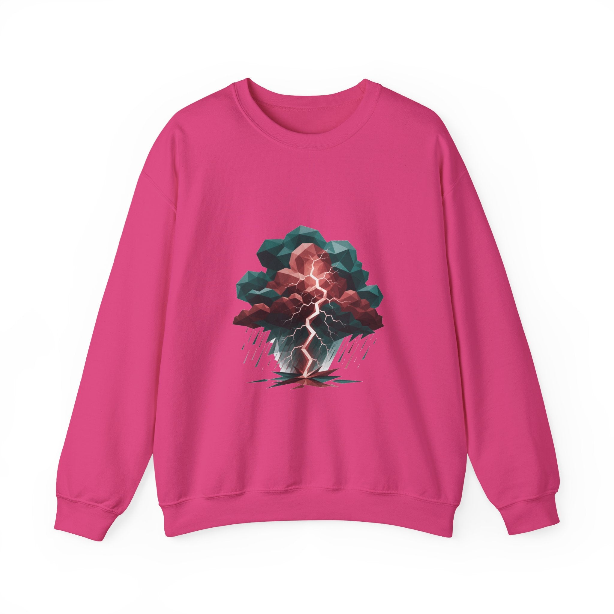 Matching Couple Sweatshirt - Storm & Rainbow Matching Couple Crewneck Sweatshirt Geometric Art His Hers Couple Gift - Design A