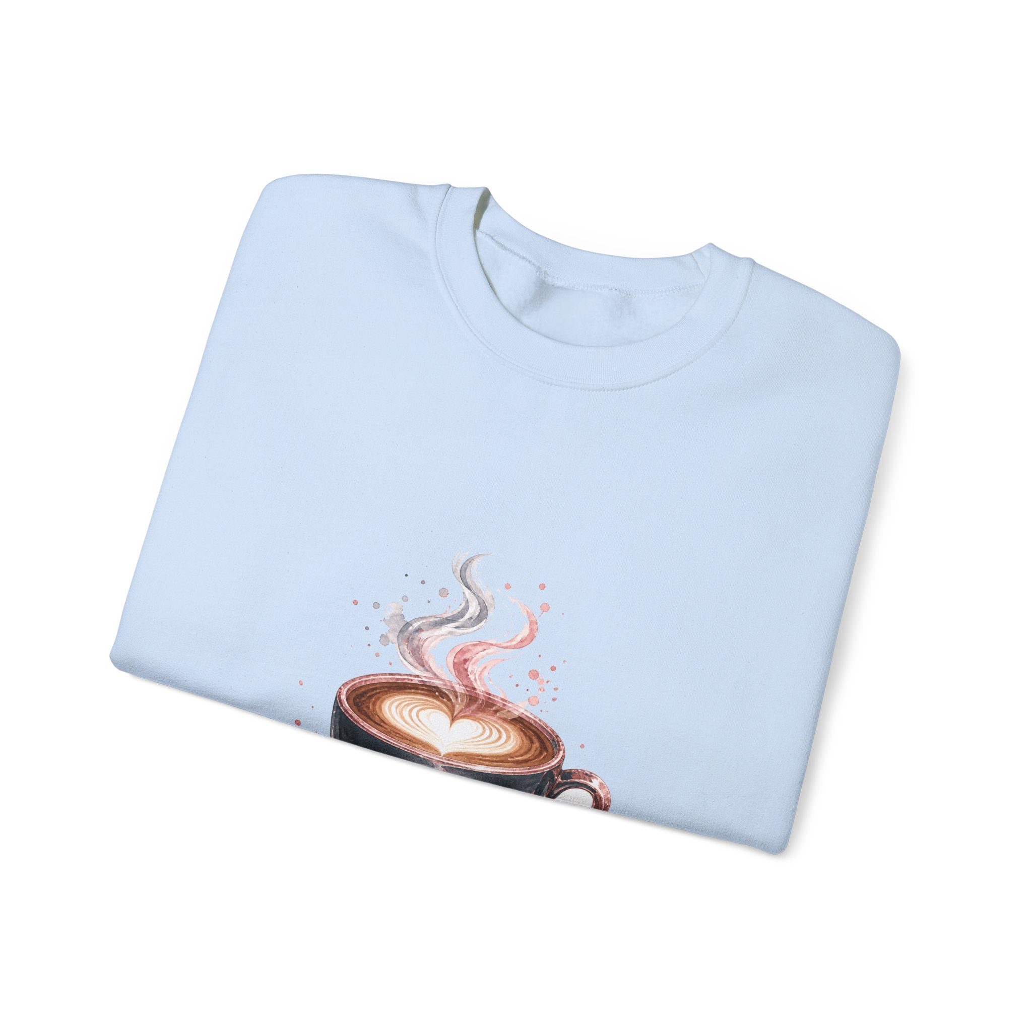 Matching Couple Sweatshirt - Coffee & Tea Matching Couple Premium Fleece Sweatshirt Watercolor Art His Hers Birthday Gift - Design A
