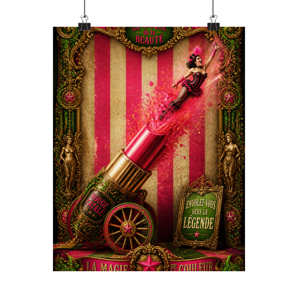 Lipstick Cannon Wall Art Poster 18×24 Baroque Home Office Decor Maximalist Print