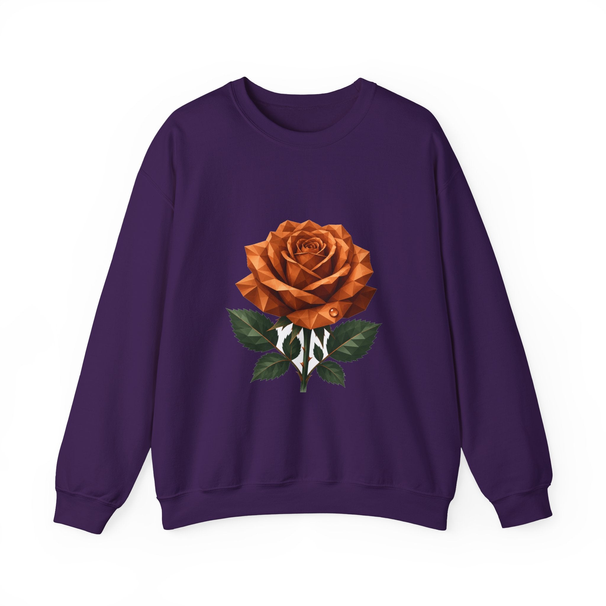 Matching Couple Sweatshirt - Rose & Thorn Matching Couple Premium Fleece Sweatshirt Geometric Art His Hers Love Gift - Design A