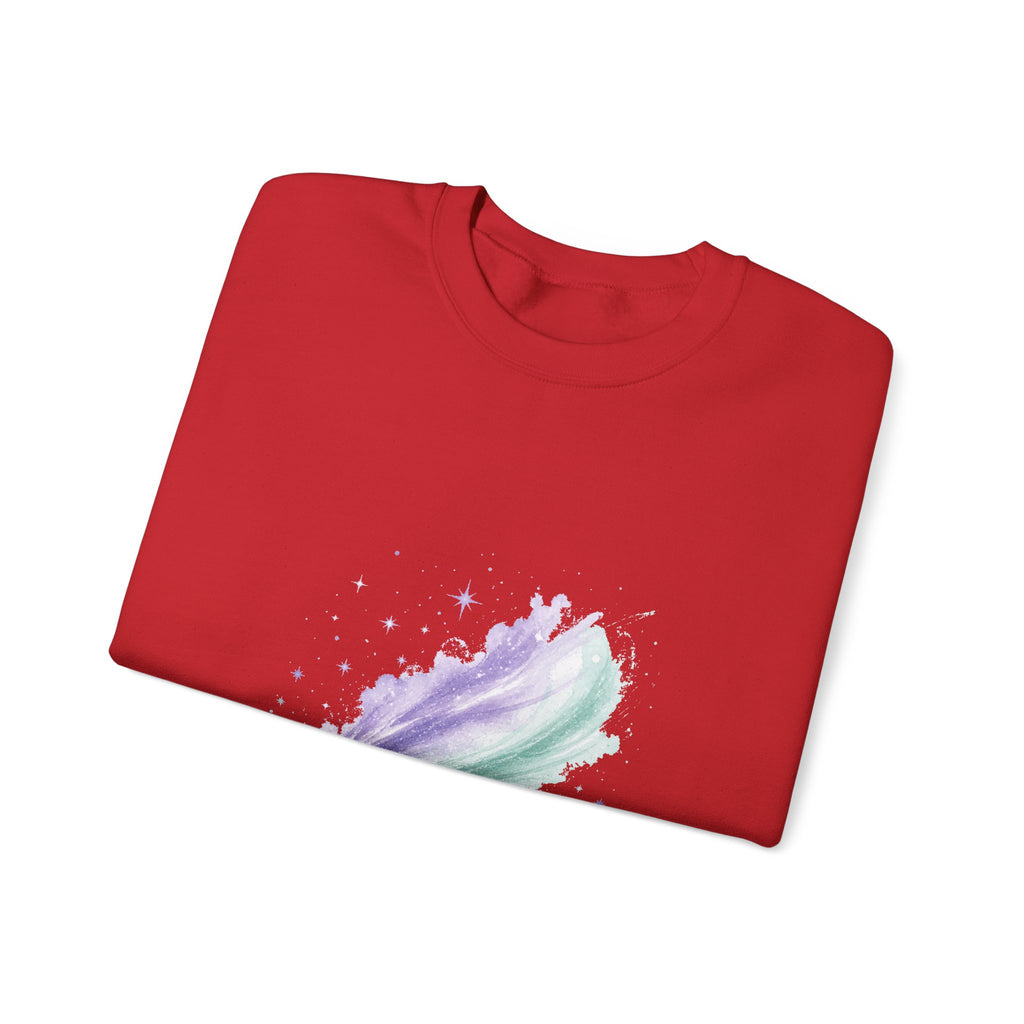 Matching Couple Sweatshirt - Comet & Asteroid Matching Couple Premium Fleece Sweatshirt Watercolor Art His Hers Birthday Gift - Design A