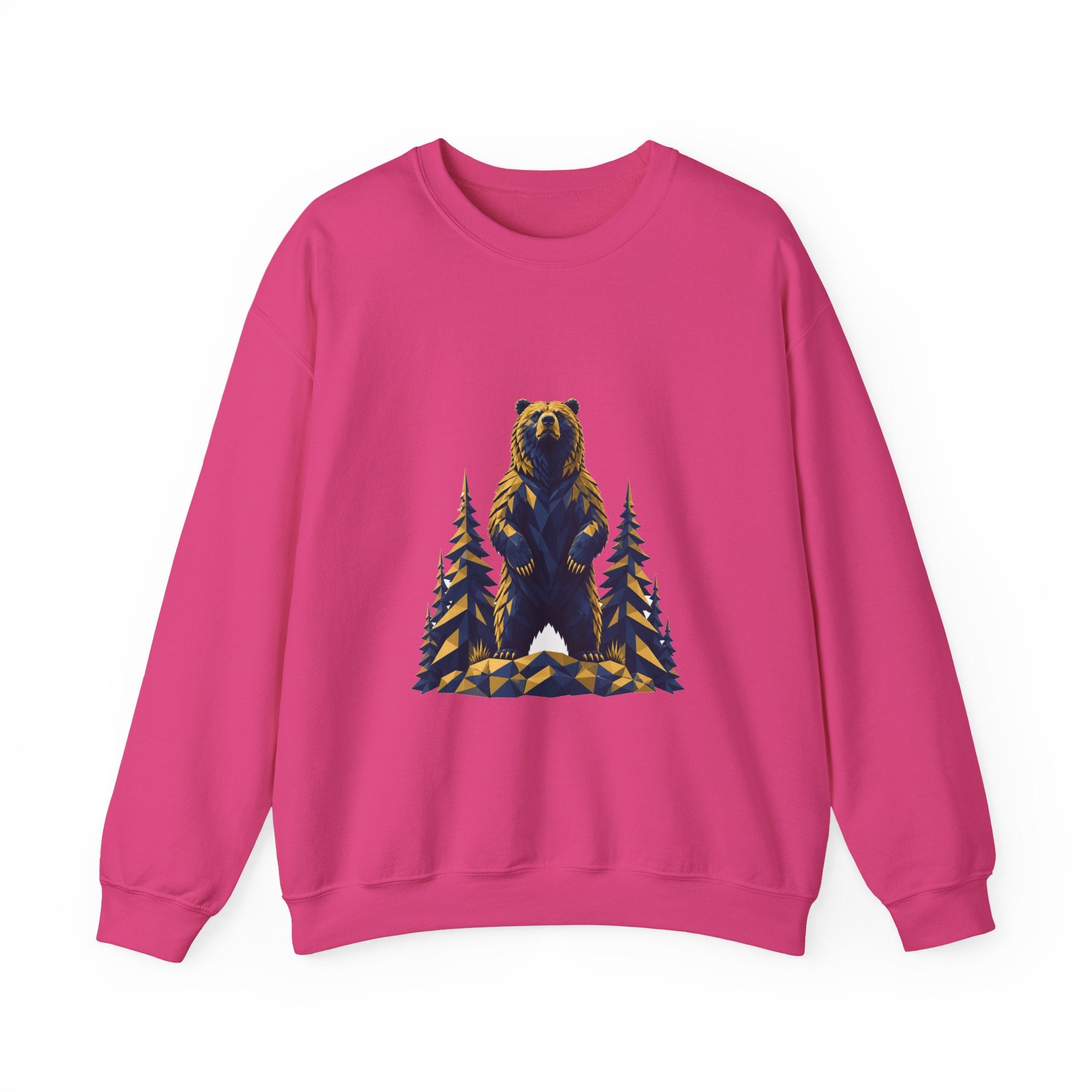 Matching Couple Sweatshirt - Bear & Deer Matching Couple Comfort Colors Crew Geometric Art His Hers Love Gift - Design A