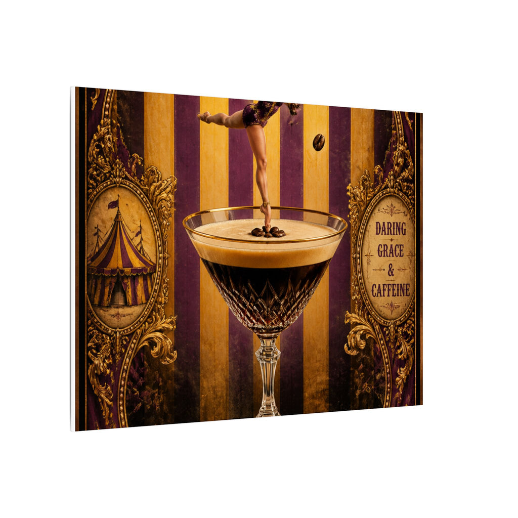 Espresso Martini Acrobat Wall Art Canvas 16×20 Baroque Home Office Decor Maximalist Print