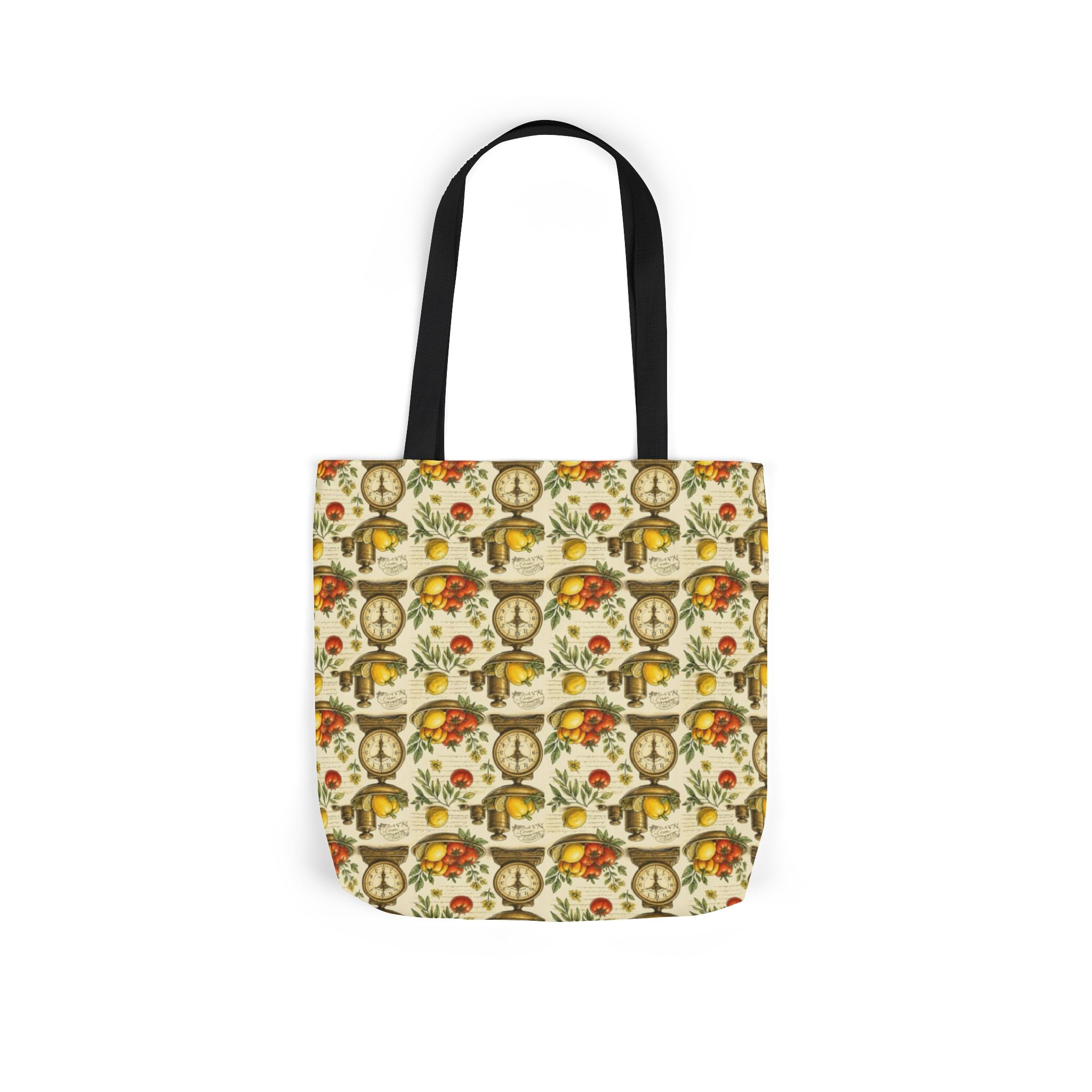 Vintage Kitchen Scale Canvas Tote Bag Mediterranean Kitchen Watercolor Design Italian Cottagecore Gift