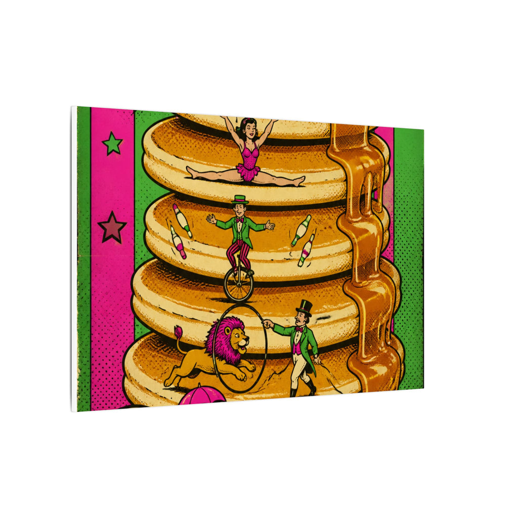 Pancake Stack Platform Wall Art Canvas 24×36 Pop Art Restaurant Decor Maximalist Print