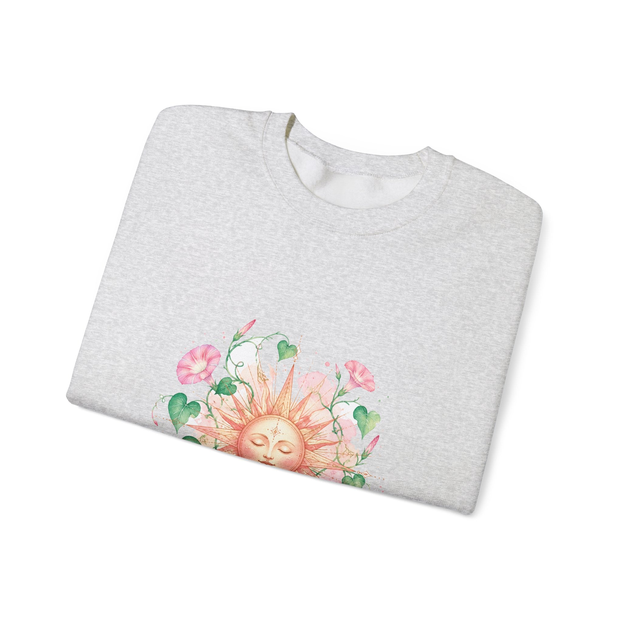 Matching Couple Sweatshirt - Sun & Moon Matching Couple Premium Fleece Sweatshirt Watercolor Art His Hers Birthday Gift - Design B