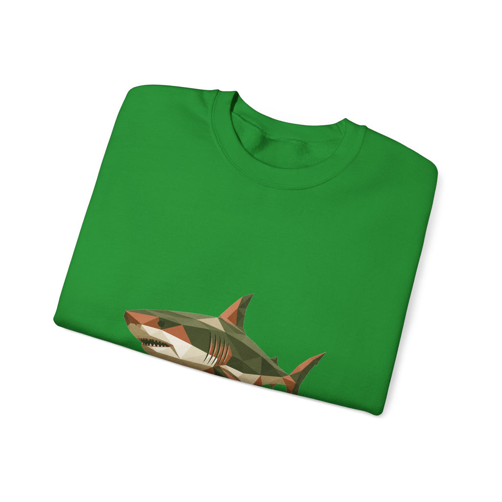 Matching Couple Sweatshirt - Shark & Dolphin Matching Couple Crewneck Sweatshirt Geometric Art His Hers Couple Gift - Design A