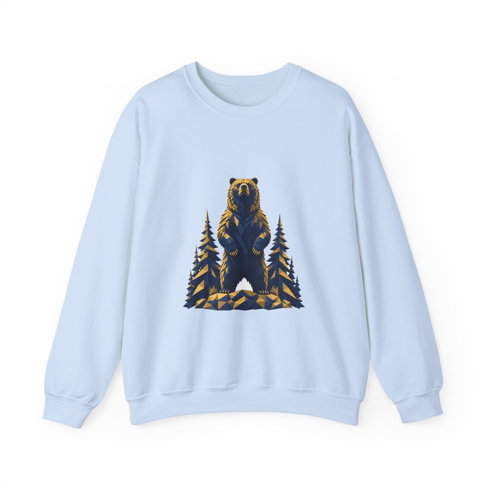 Matching Couple Sweatshirt - Bear & Deer Matching Couple Comfort Colors Crew Geometric Art His Hers Love Gift - Design A