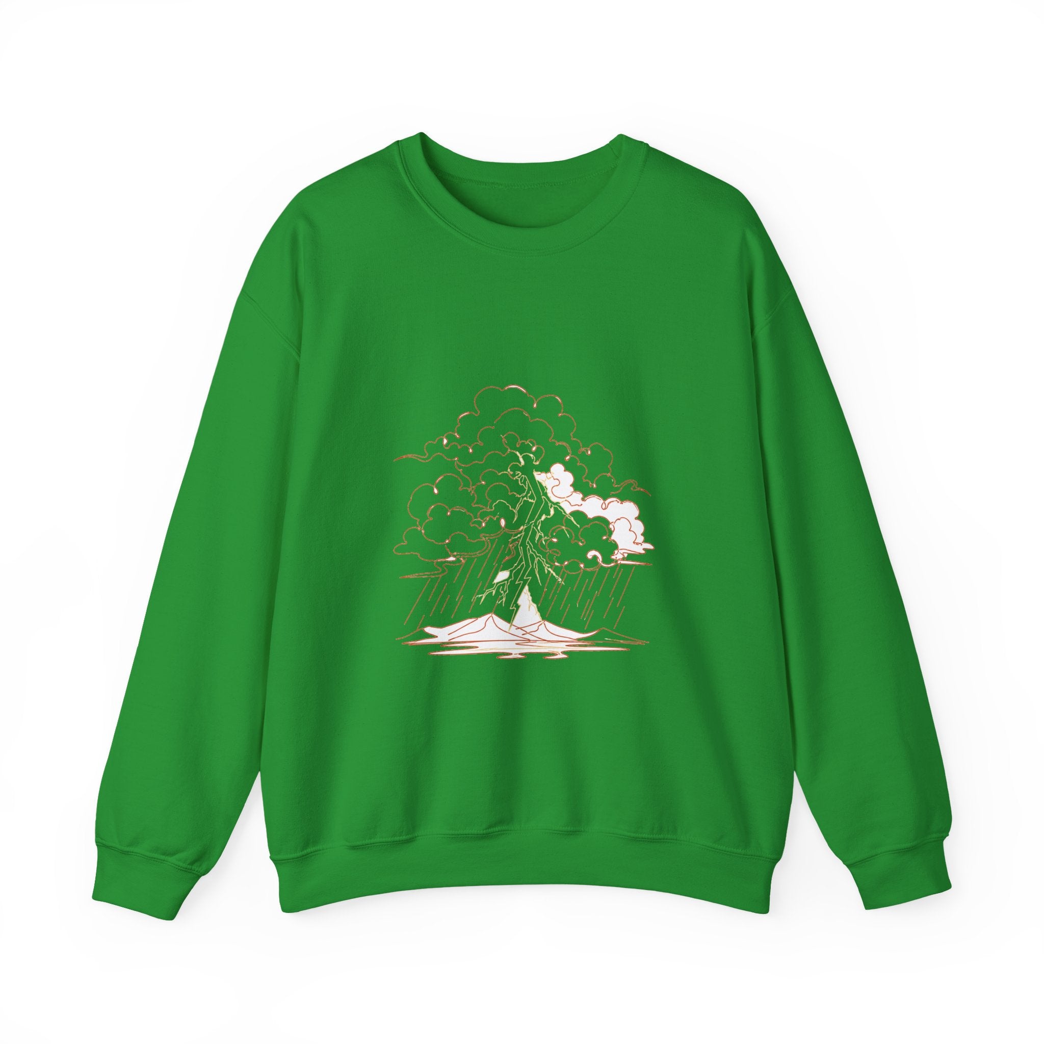 Matching Couple Sweatshirt - Storm & Rainbow Matching Couple Premium Fleece Sweatshirt Minimalist Art His Hers Christmas Gift - Design A