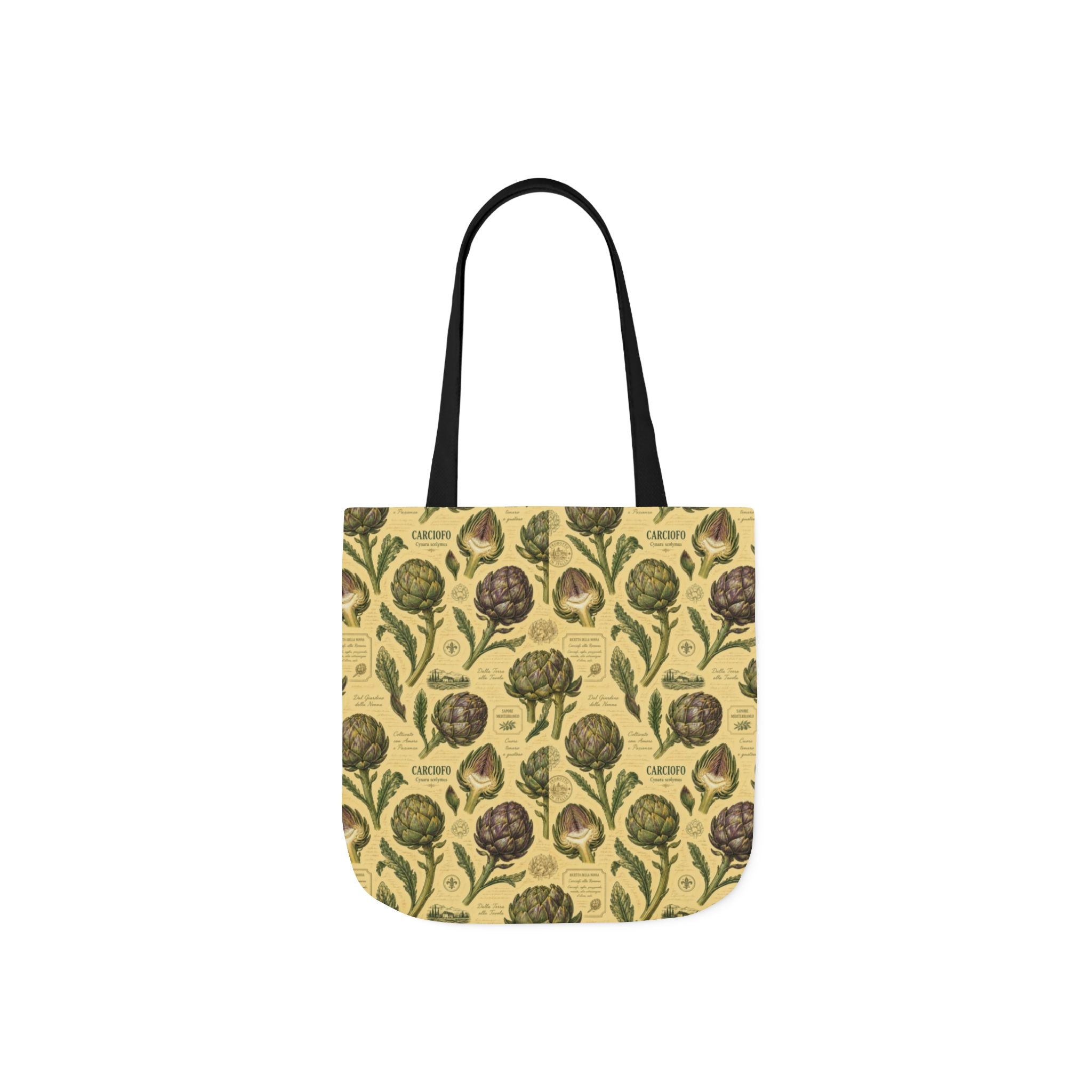 Globe Artichokes Canvas Tote Bag Mediterranean Kitchen Botanical Design Italian Cottagecore Gift