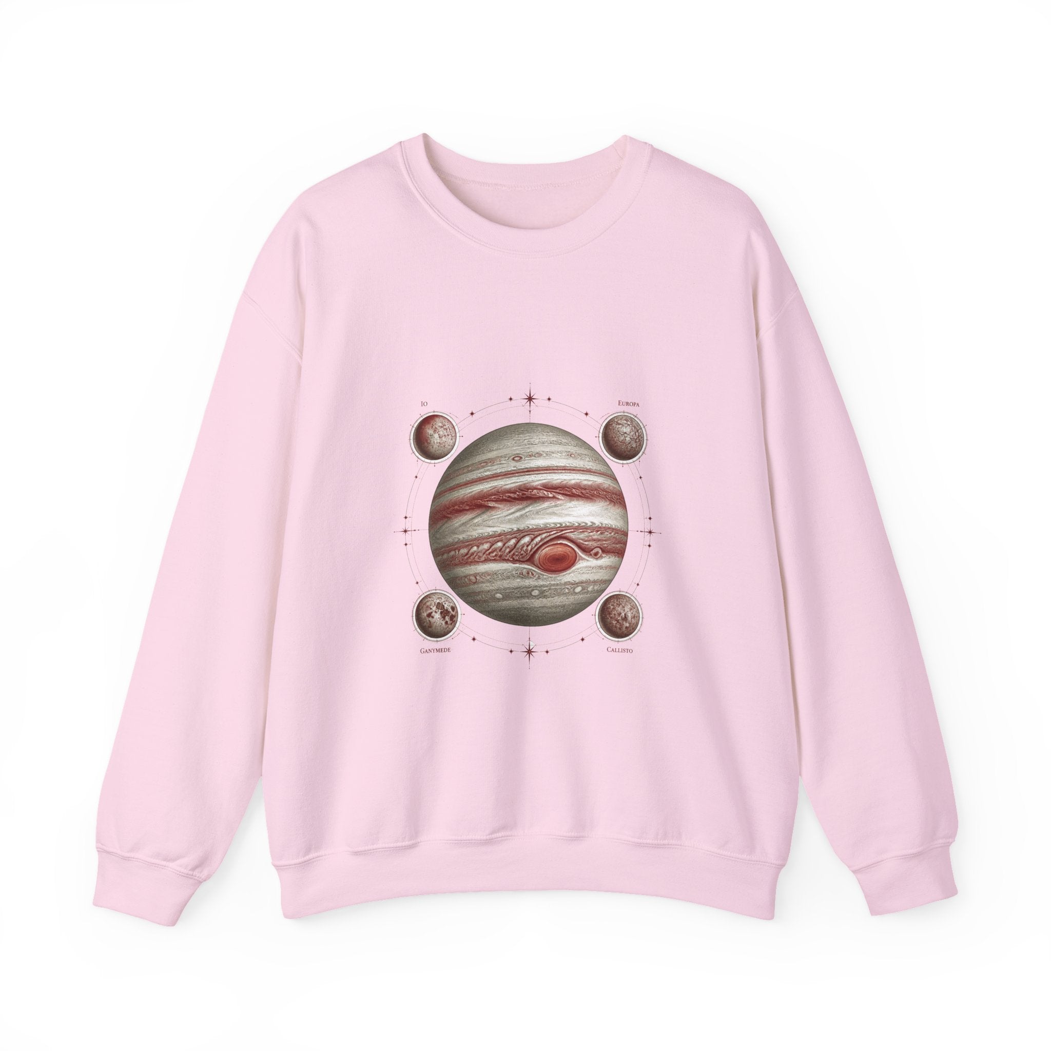 Matching Couple Sweatshirt - Saturn & Jupiter Matching Couple Crewneck Sweatshirt Vintage Art His Hers Wedding Gift - Design B