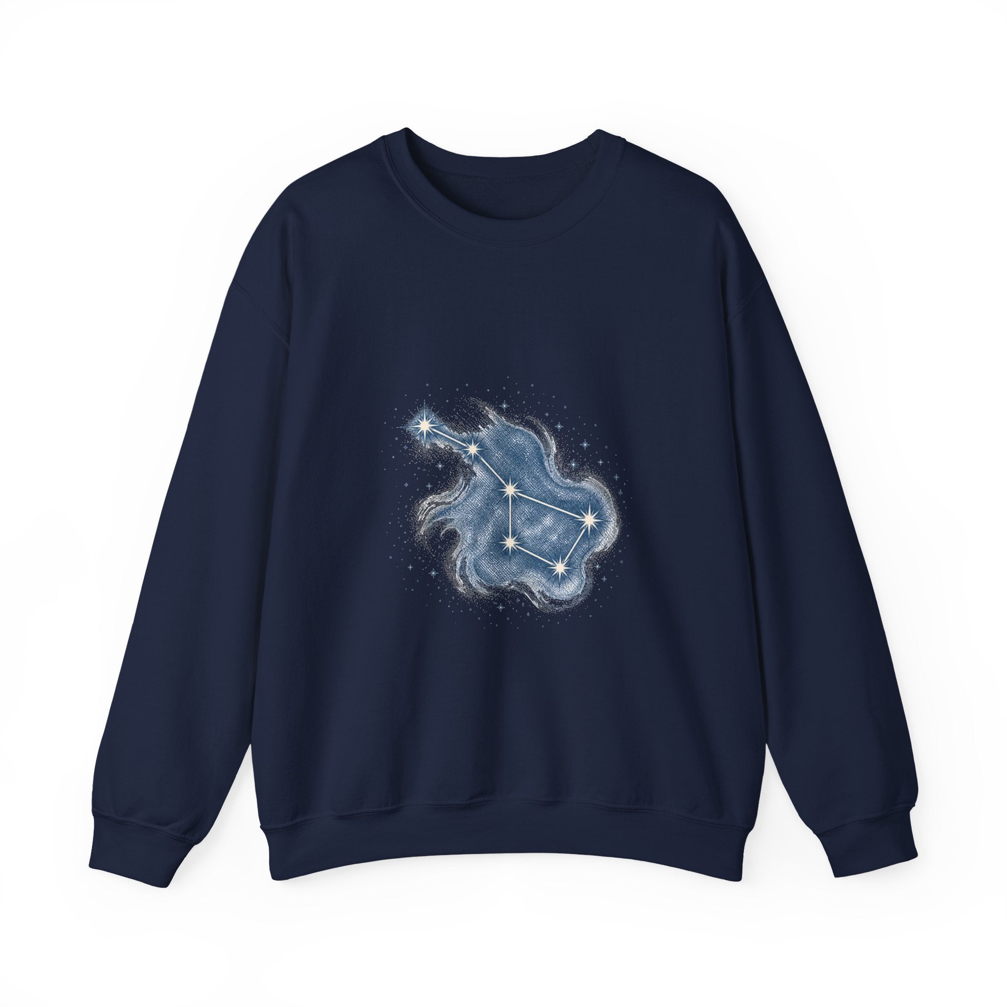 Matching Couple Sweatshirt - Big & Little Dipper Matching Couple Premium Fleece Sweatshirt Hand-Drawn Art His Hers Anniversary Gift - Design A