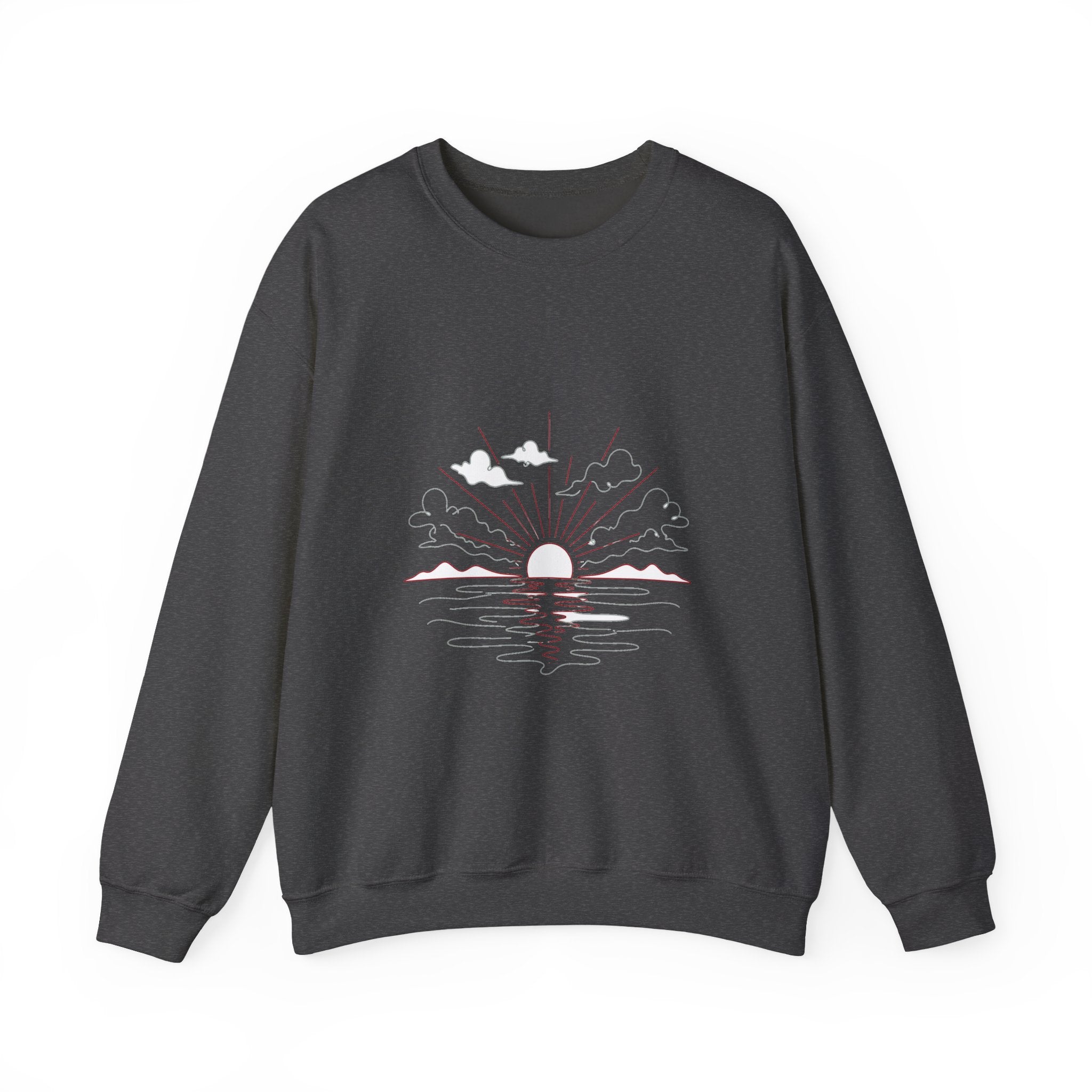 Matching Couple Sweatshirt - Sunrise & Sunset Matching Couple Comfort Colors Crew Minimalist Art His Hers Christmas Gift - Design A