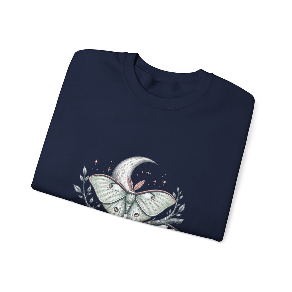 Matching Couple Sweatshirt - Butterfly & Moth Matching Couple Comfort Colors Crew Hand-Drawn Art His Hers Anniversary Gift - Design B