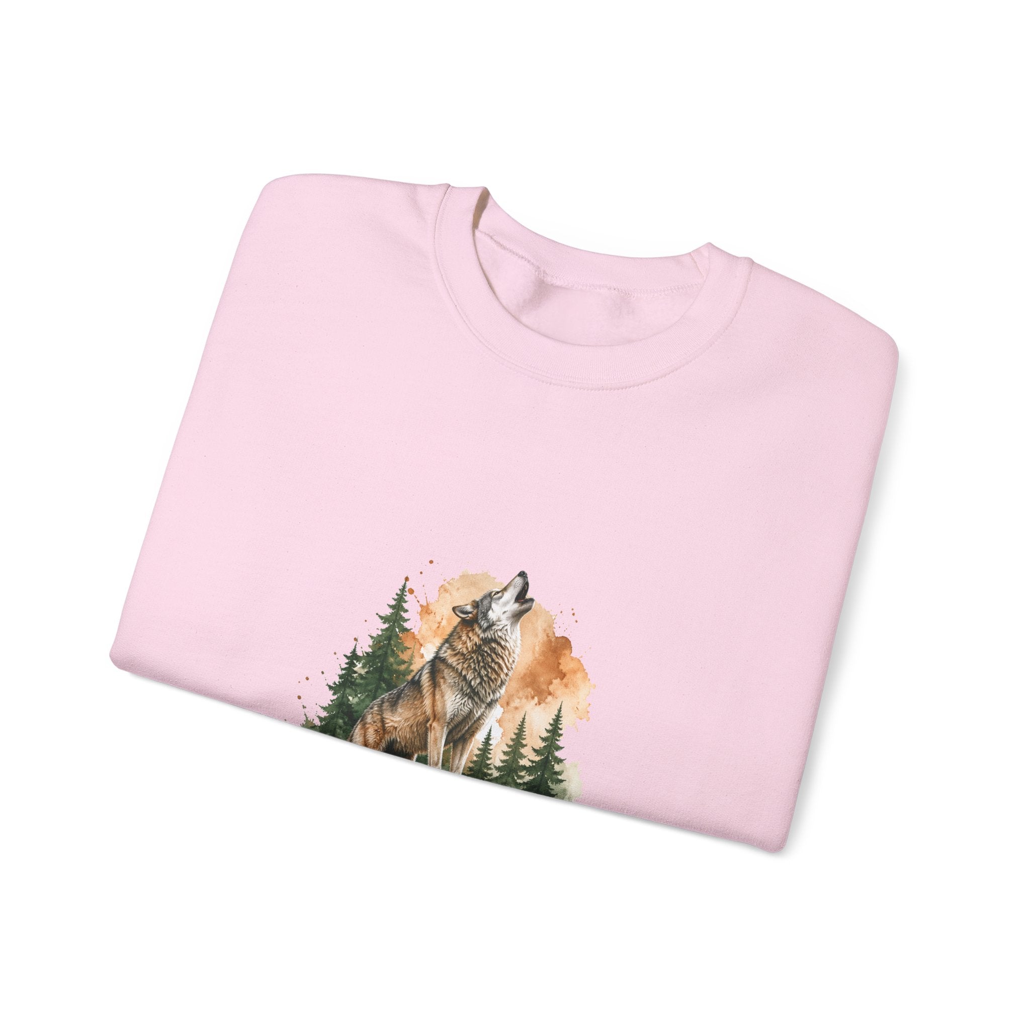 Matching Couple Sweatshirt - Wolf & Dove Matching Couple Crewneck Sweatshirt Watercolor Art His Hers Engagement Gift - Design A