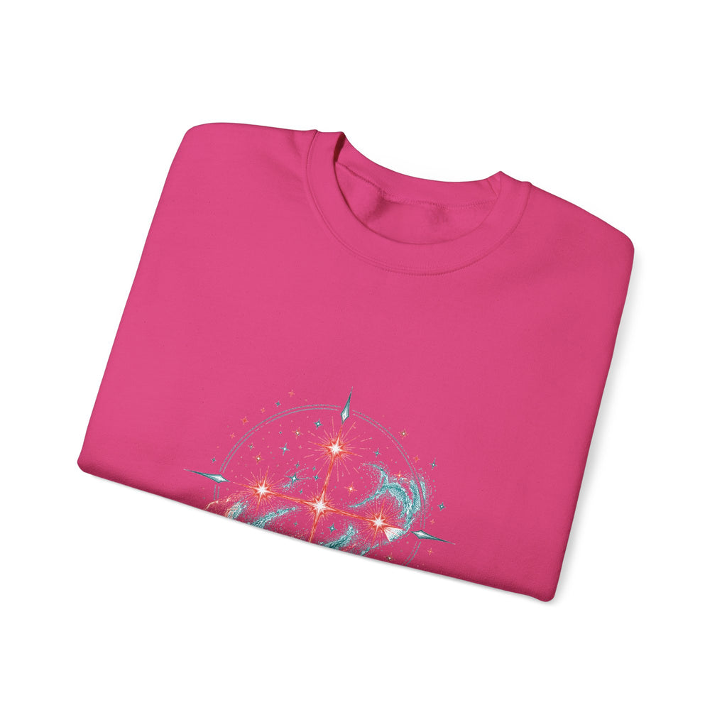 Matching Couple Sweatshirt - Aurora & Southern Cross Matching Couple Comfort Colors Crew Hand-Drawn Art His Hers Anniversary Gift - Design B
