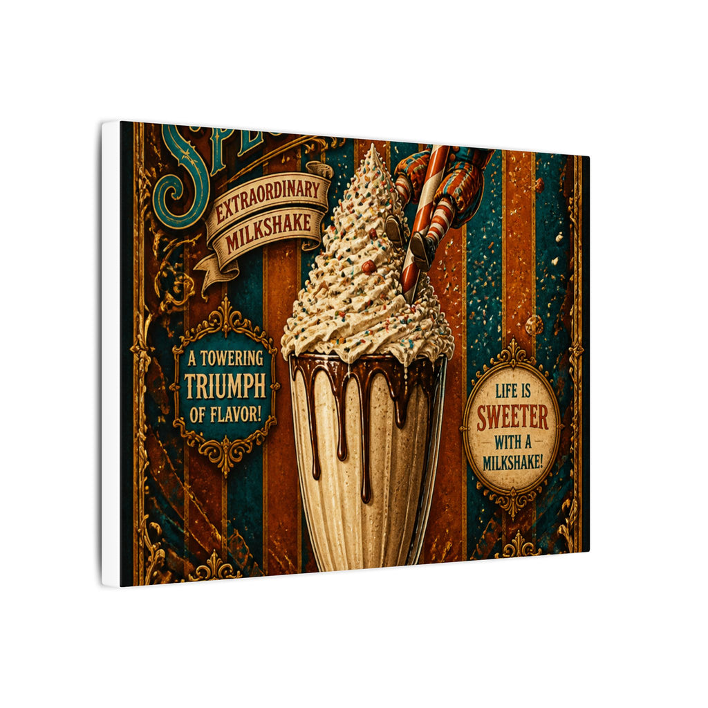 Milkshake Slide Clown Wall Art Canvas 24×36 Baroque Studio Decor Maximalist Print