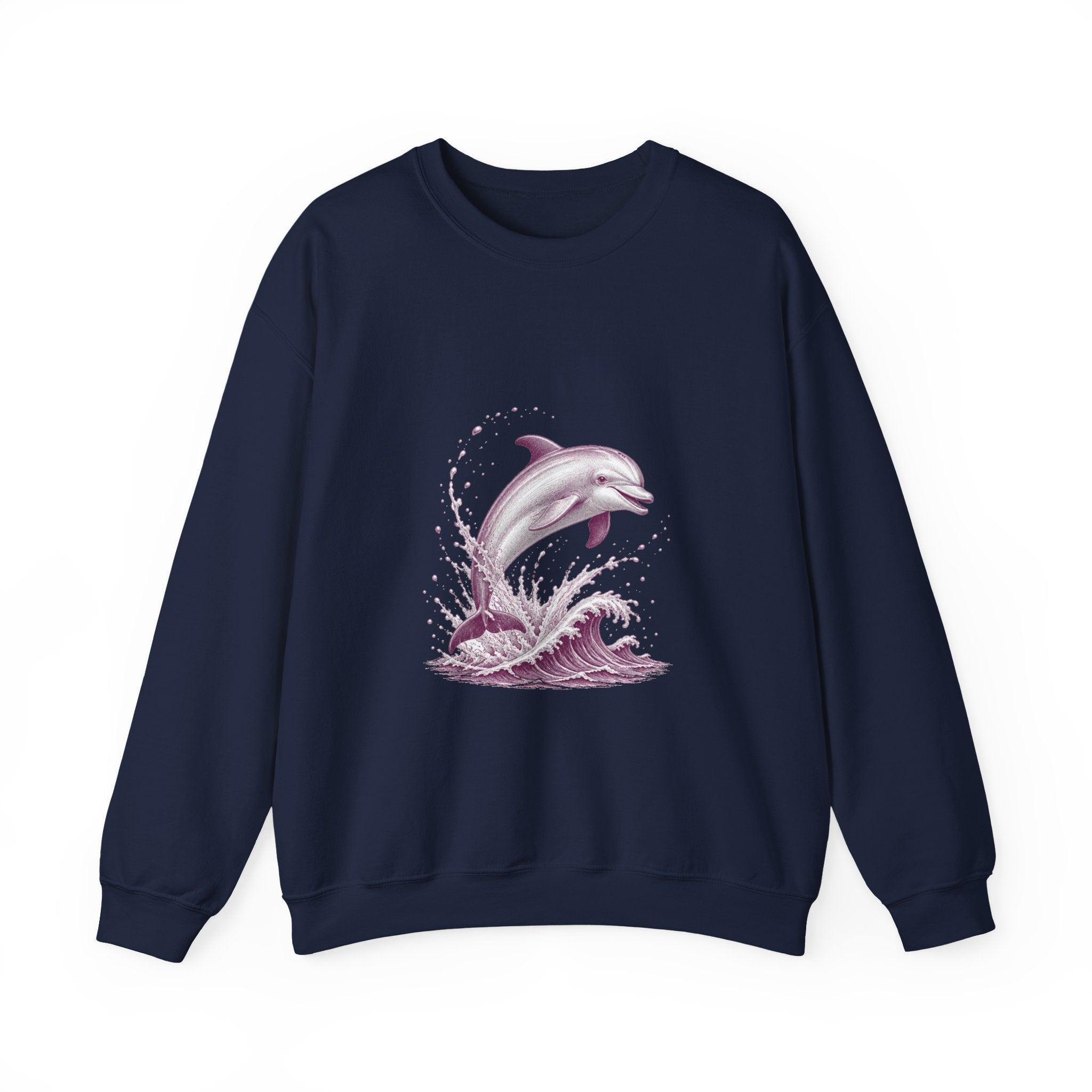 Matching Couple Sweatshirt - Shark & Dolphin Matching Couple Comfort Colors Crew Vintage Art His Hers Honeymoon Gift - Design B
