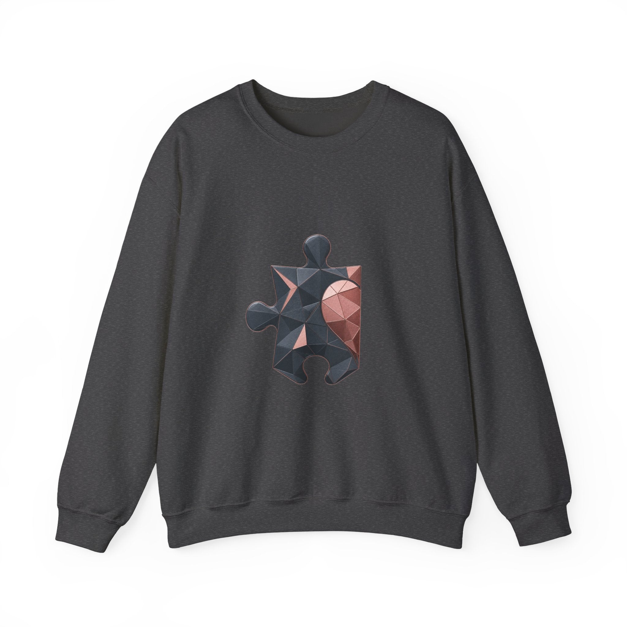 Matching Couple Sweatshirt - Puzzle Pieces Matching Couple Comfort Colors Crew Geometric Art His Hers Love Gift - Design A