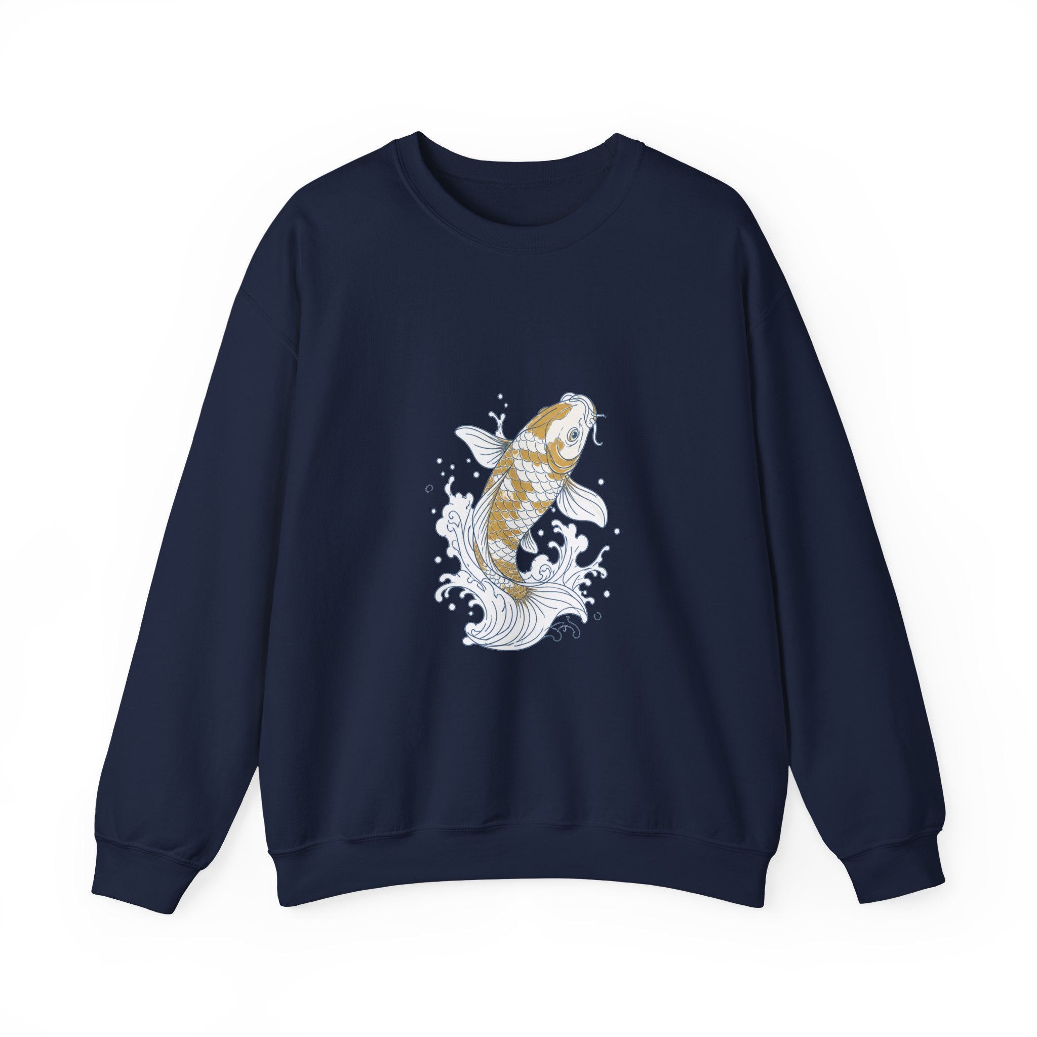 Matching Couple Sweatshirt - Koi Fish Yin Yang Matching Couple Crewneck Sweatshirt Minimalist Art His Hers Valentine Gift - Design A