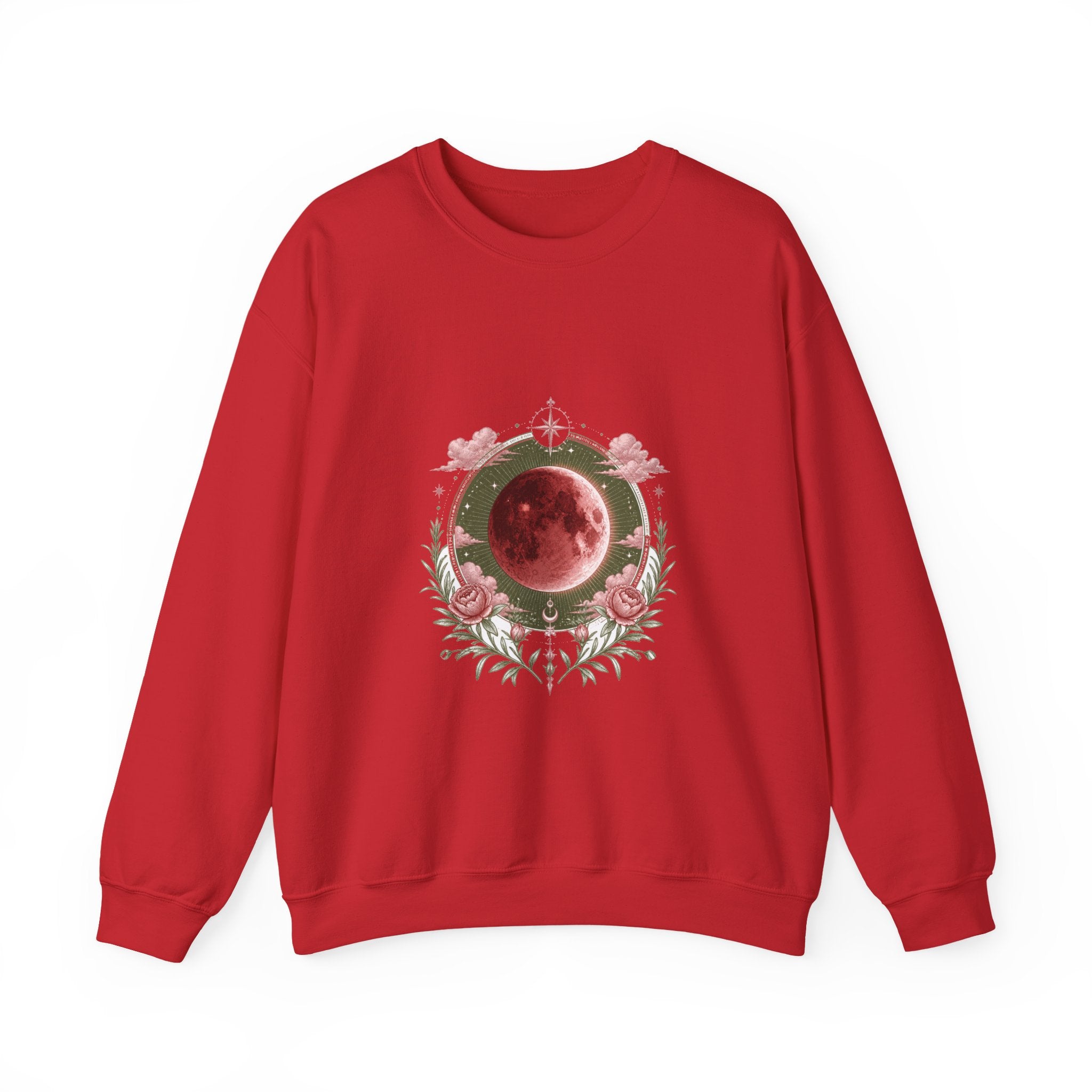 Matching Couple Sweatshirt - Solar & Lunar Eclipse Matching Couple Crewneck Sweatshirt Vintage Art His Hers Wedding Gift - Design B