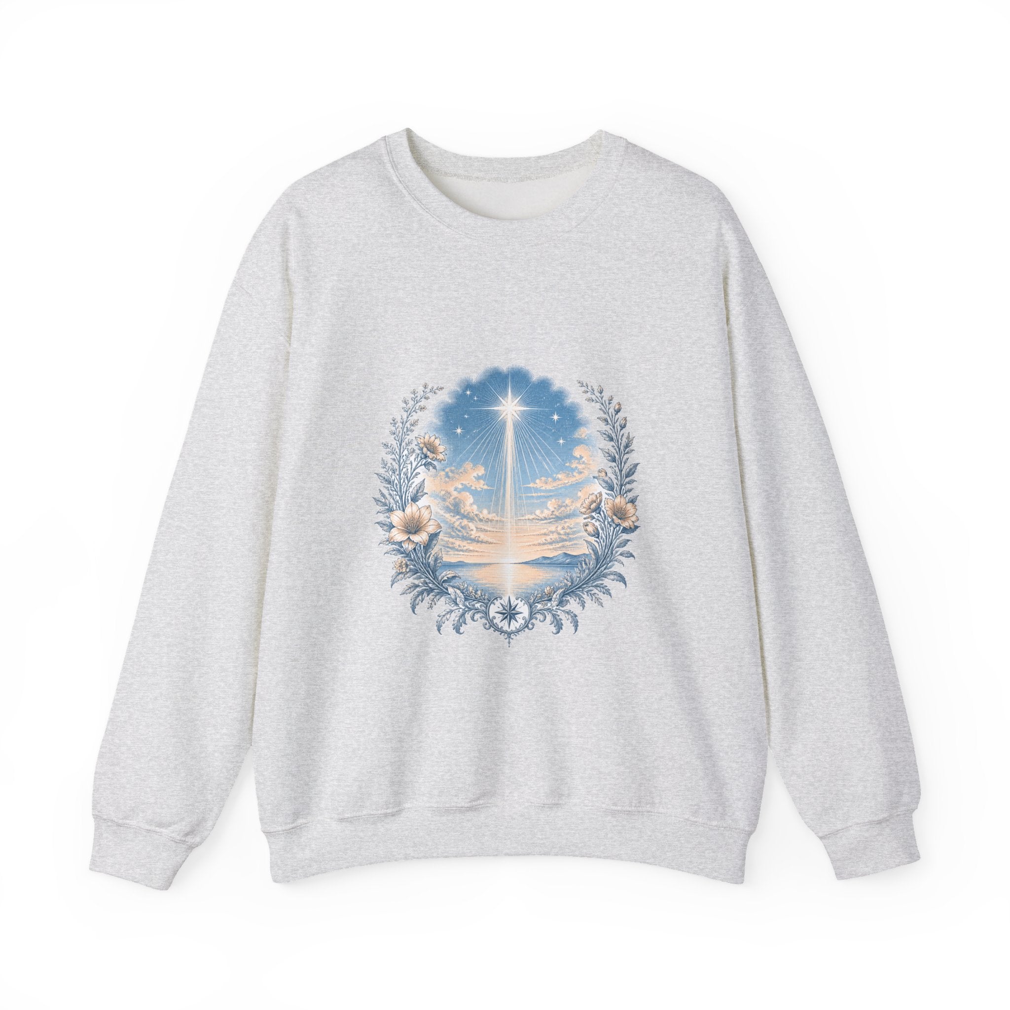 Matching Couple Sweatshirt - Evening & Morning Star Matching Couple Comfort Colors Crew Vintage Art His Hers Honeymoon Gift - Design A