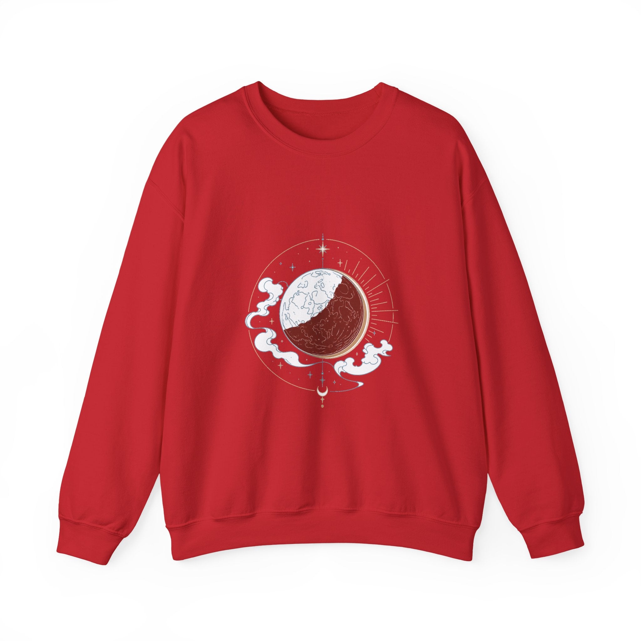 Matching Couple Sweatshirt - Solar & Lunar Eclipse Matching Couple Comfort Colors Crew Minimalist Art His Hers Christmas Gift - Design B