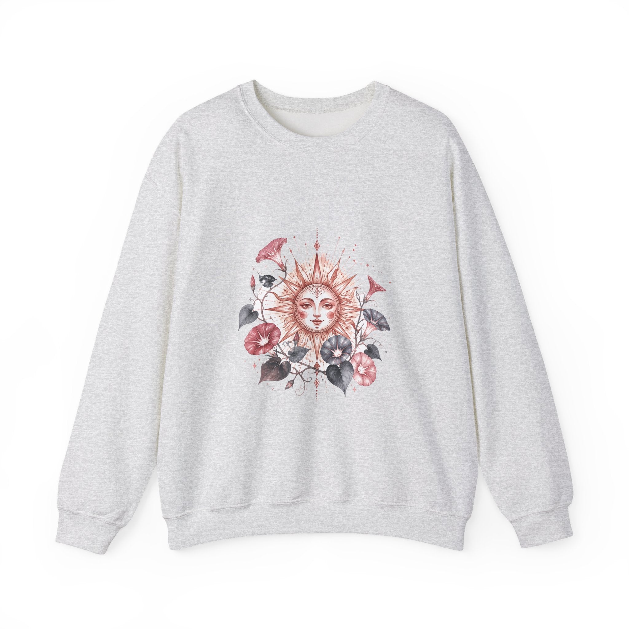 Matching Couple Sweatshirt - Sun & Moon Matching Couple Crewneck Sweatshirt Watercolor Art His Hers Engagement Gift - Design B