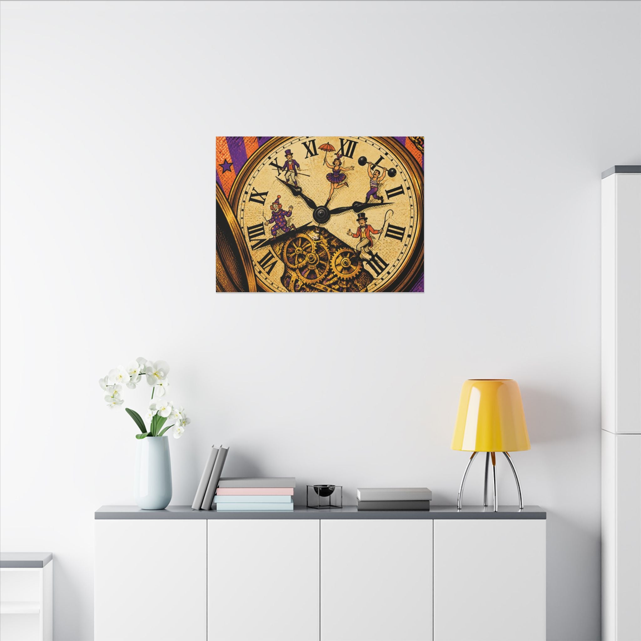 Pocket Watch Performers Wall Art Canvas 16×20 Pop Art Living Room Decor Maximalist Print