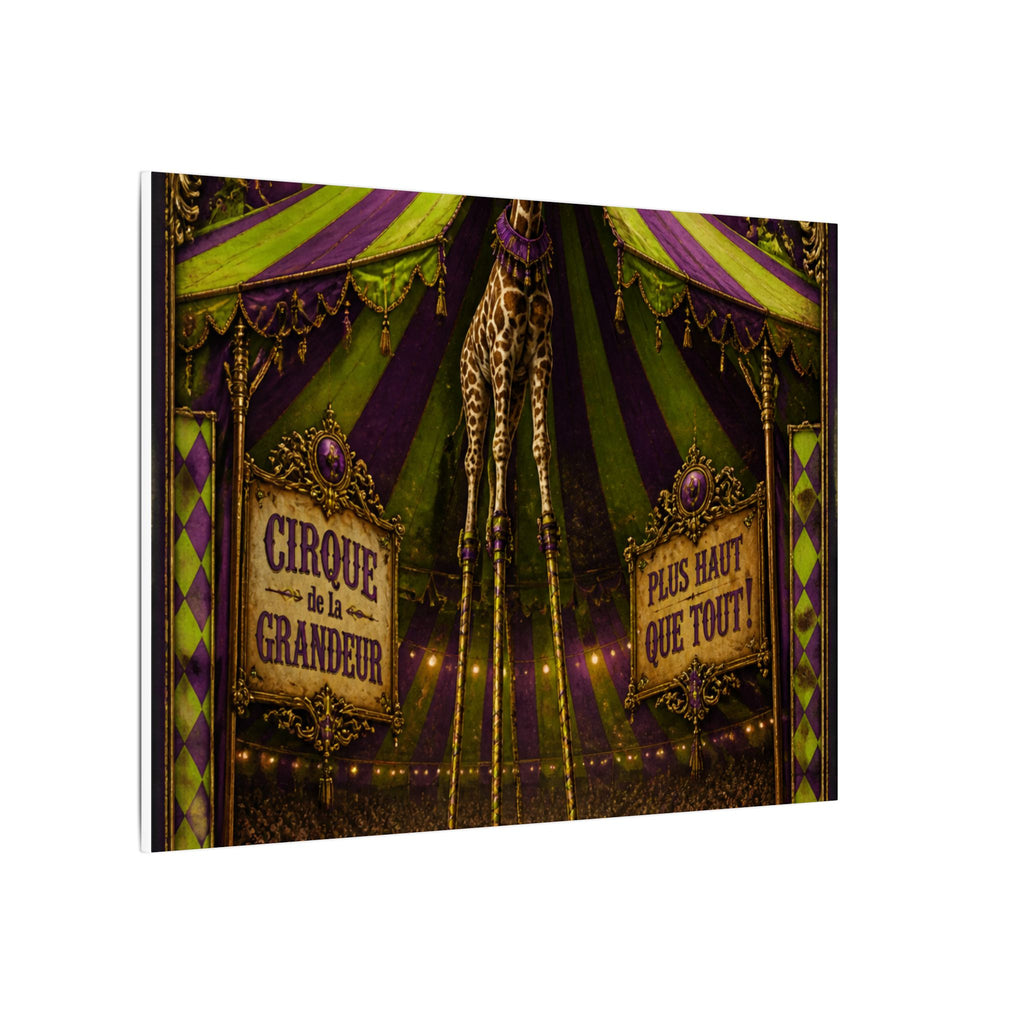 Giraffe on Stilts Wall Art Canvas 24×36 Baroque Studio Decor Maximalist Print