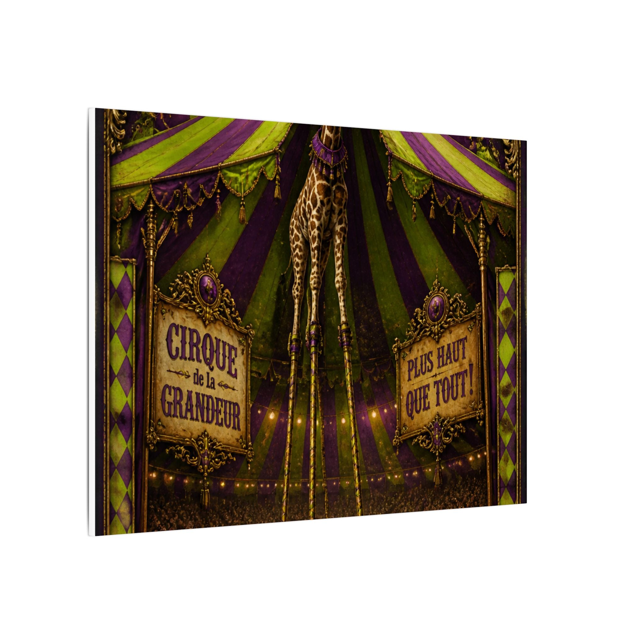 Giraffe on Stilts Wall Art Canvas 24×36 Baroque Studio Decor Maximalist Print