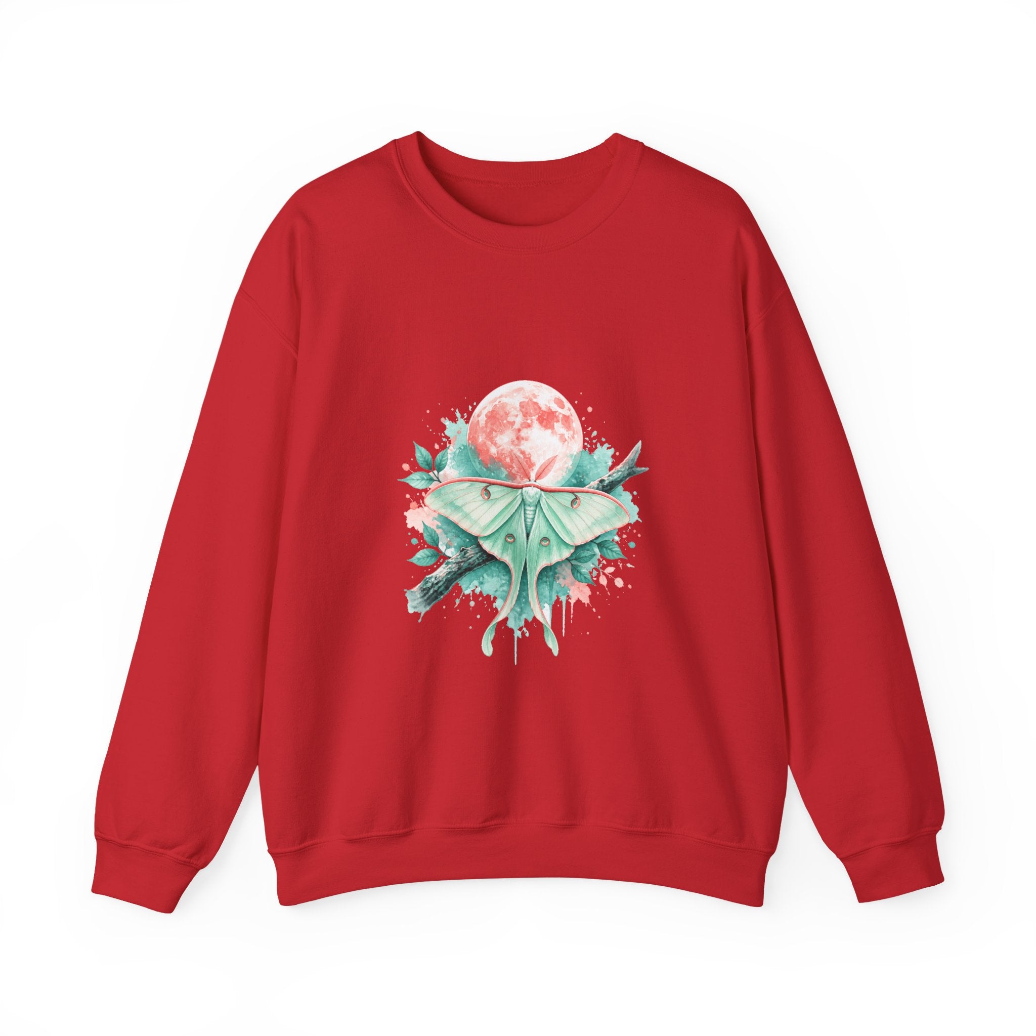 Matching Couple Sweatshirt - Butterfly & Moth Matching Couple Crewneck Sweatshirt Watercolor Art His Hers Engagement Gift - Design B
