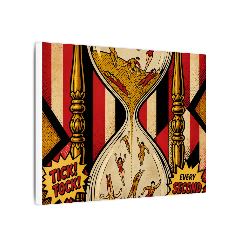 Hourglass Acrobats Wall Art Canvas 16×20 Pop Art Living Room Decor Maximalist Print