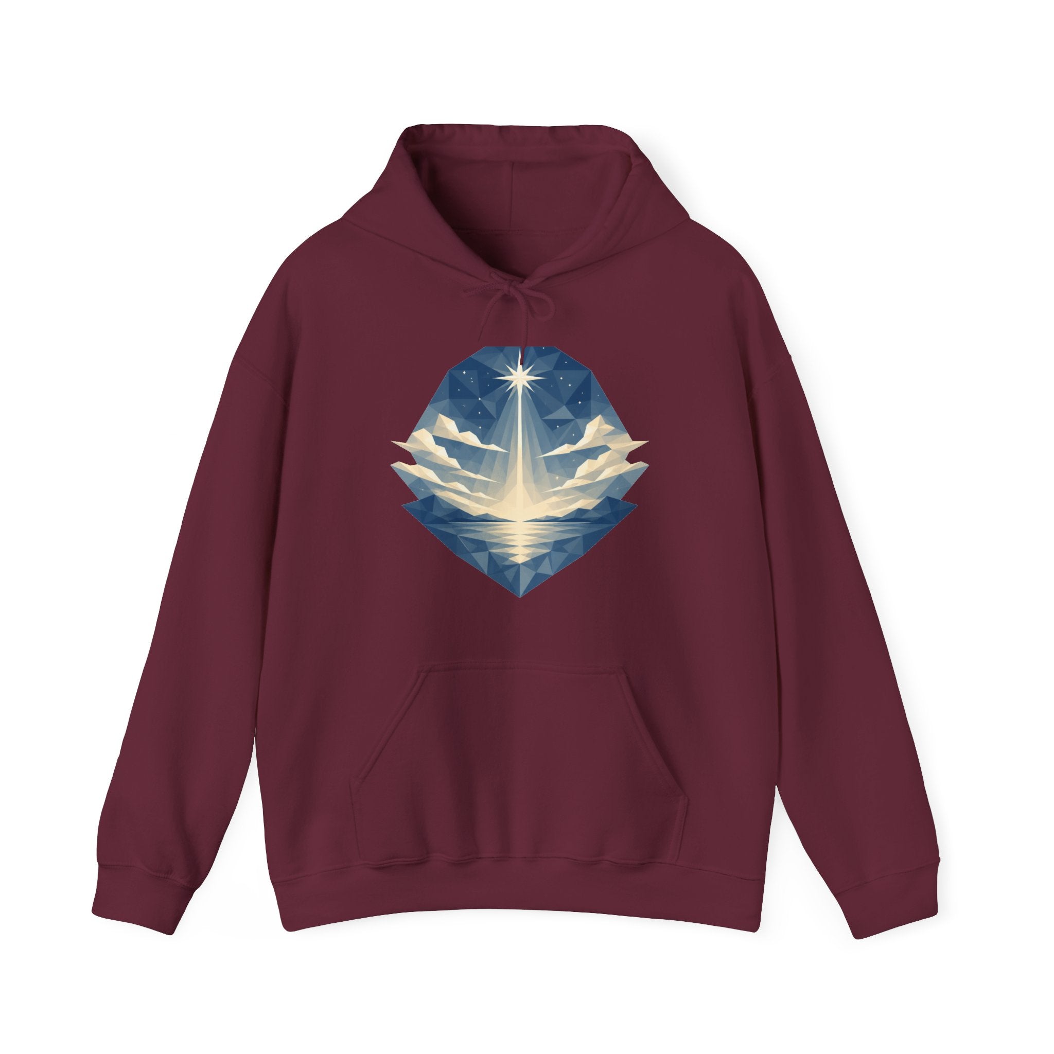 Matching Couple Sweatshirt - Evening & Morning Star Matching Couple Hooded Sweatshirt Geometric Art His Hers Couple Gift - Design A