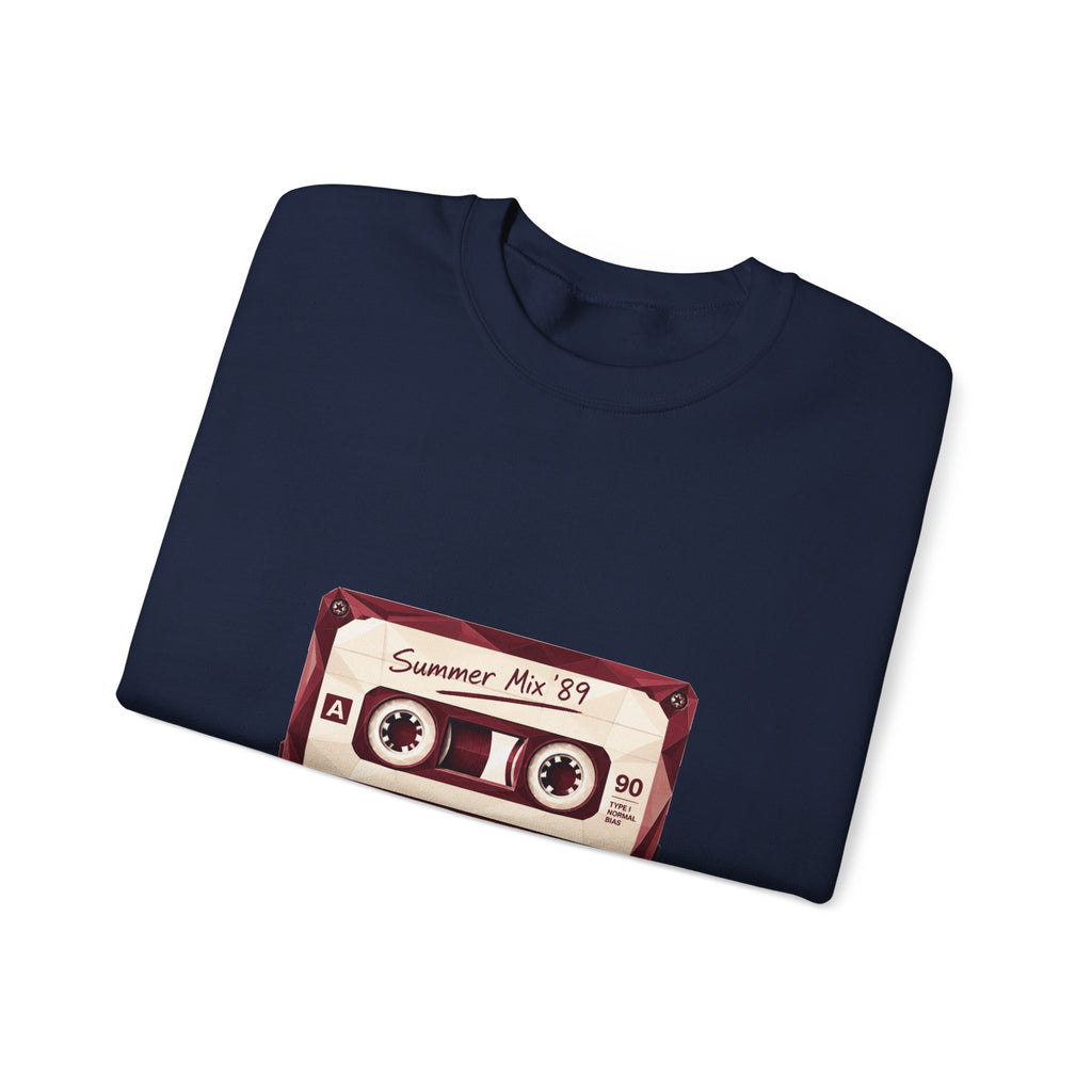 Matching Couple Sweatshirt - Vinyl & Cassette Matching Couple Crewneck Sweatshirt Geometric Art His Hers Couple Gift - Design B