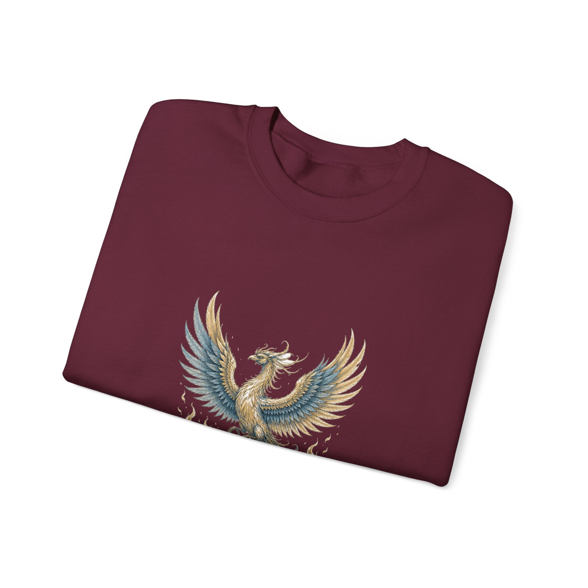 Matching Couple Sweatshirt - Dragon & Phoenix Matching Couple Crewneck Sweatshirt Hand-Drawn Art His Hers Best Friend Gift - Design B