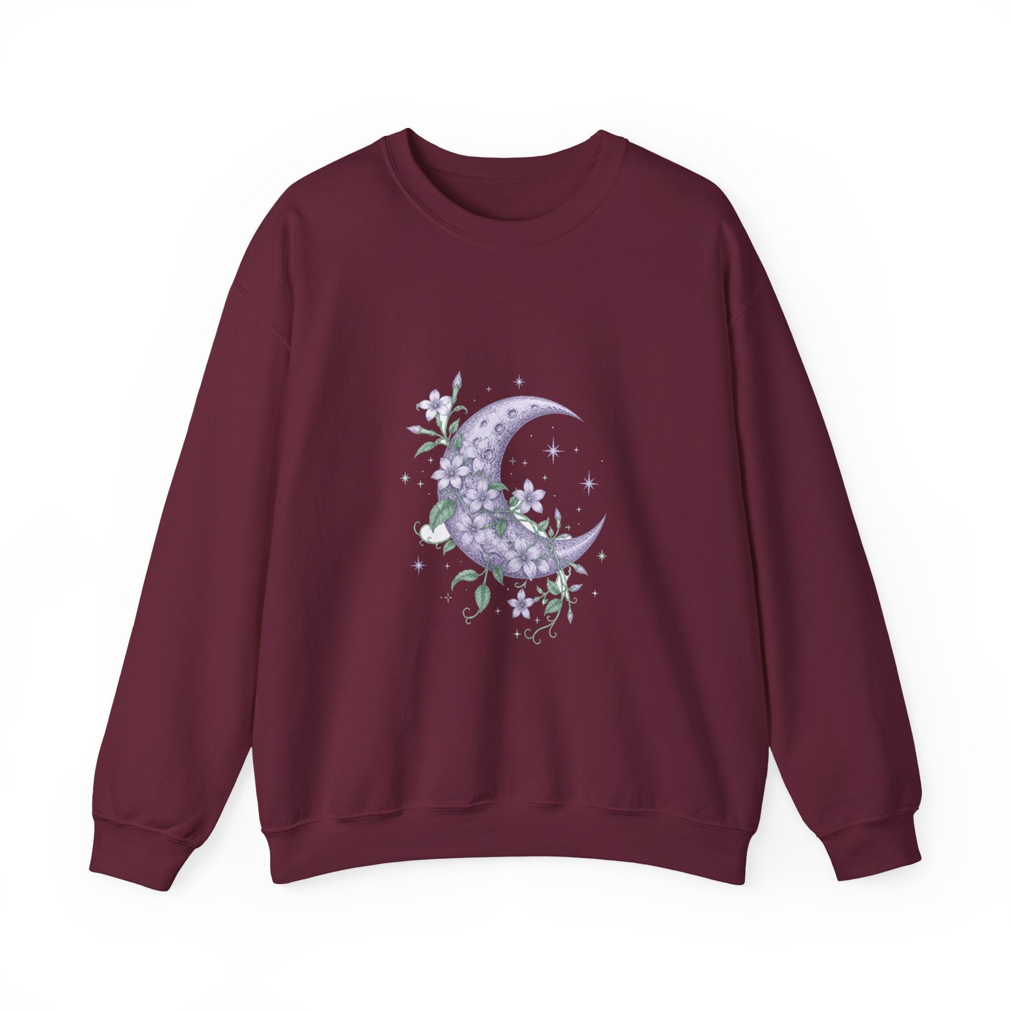 Matching Couple Sweatshirt - Sun & Moon Matching Couple Crewneck Sweatshirt Vintage Art His Hers Wedding Gift - Design A