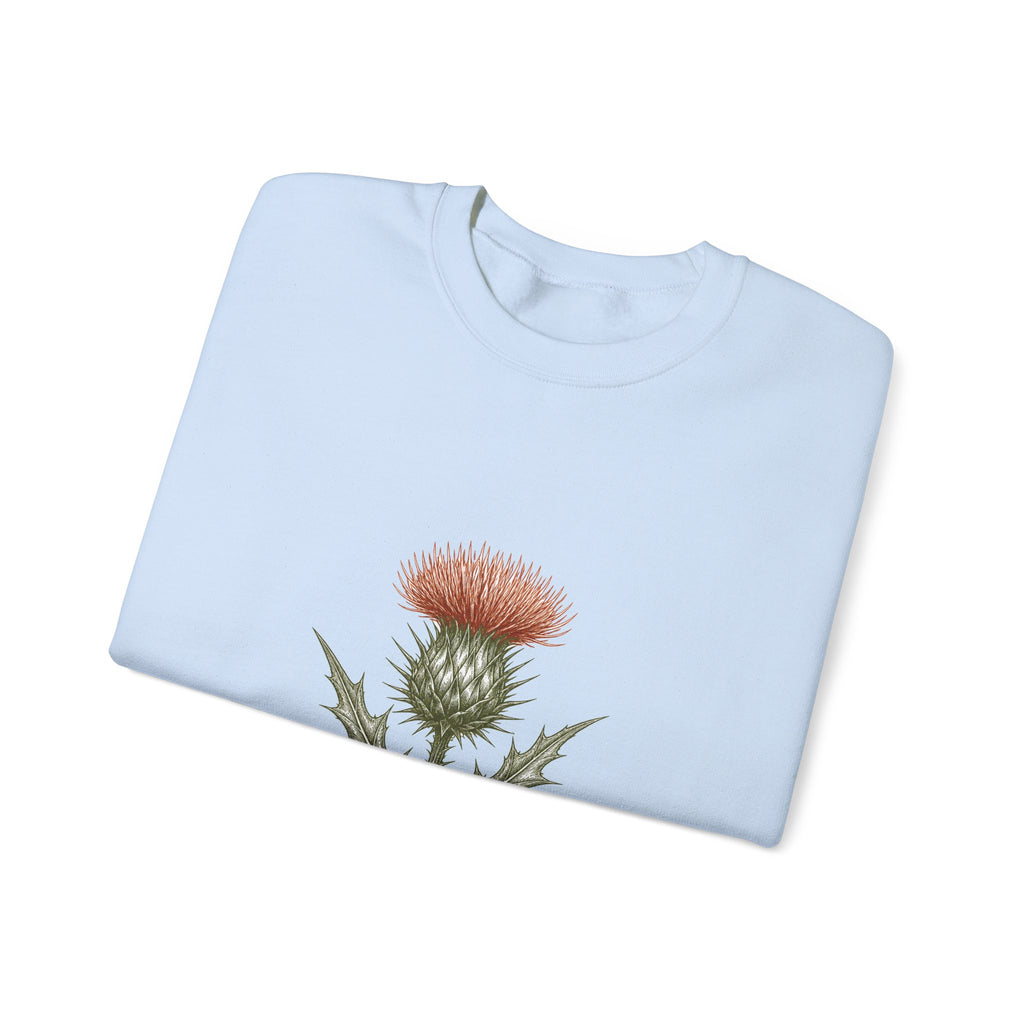 Matching Couple Sweatshirt - Lavender & Thistle Matching Couple Crewneck Sweatshirt Hand-Drawn Art His Hers Best Friend Gift - Design B