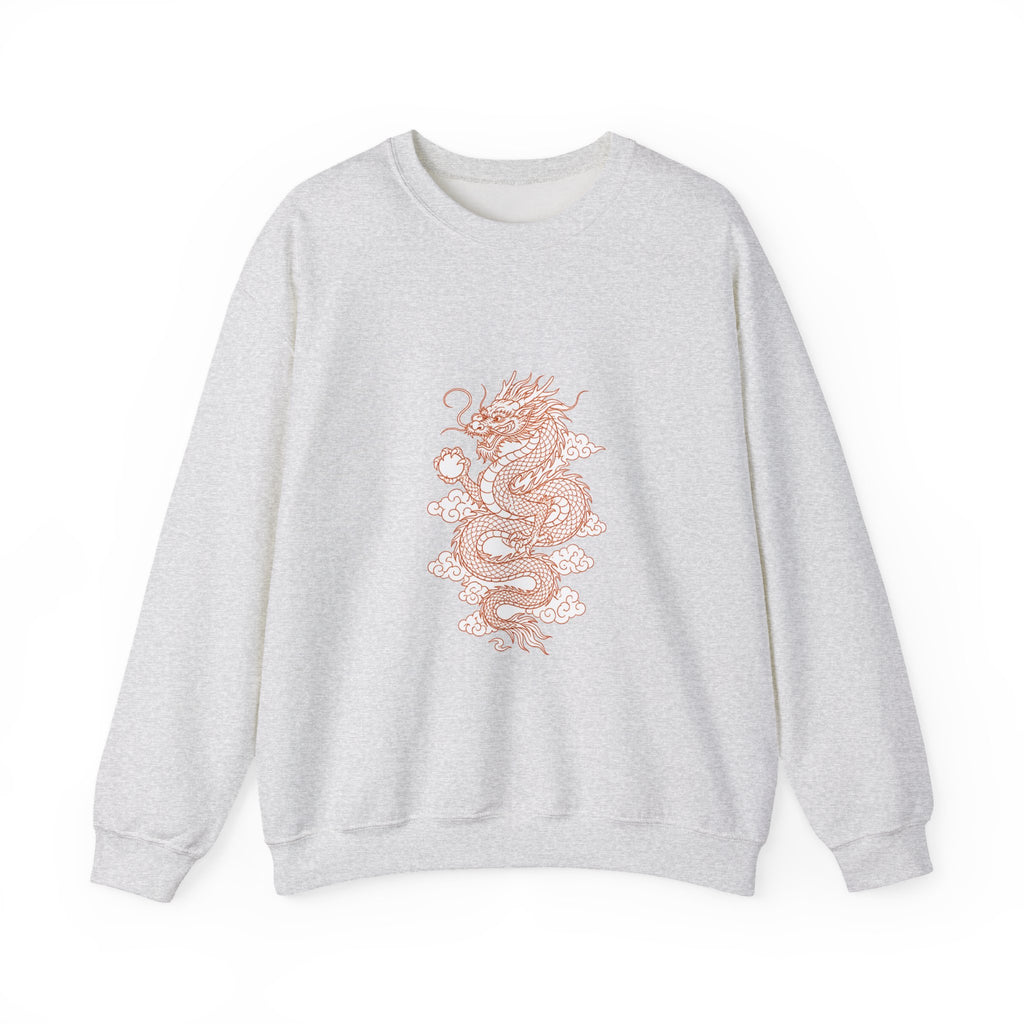 Matching Couple Sweatshirt - Dragon & Phoenix Matching Couple Comfort Colors Crew Minimalist Art His Hers Christmas Gift - Design A
