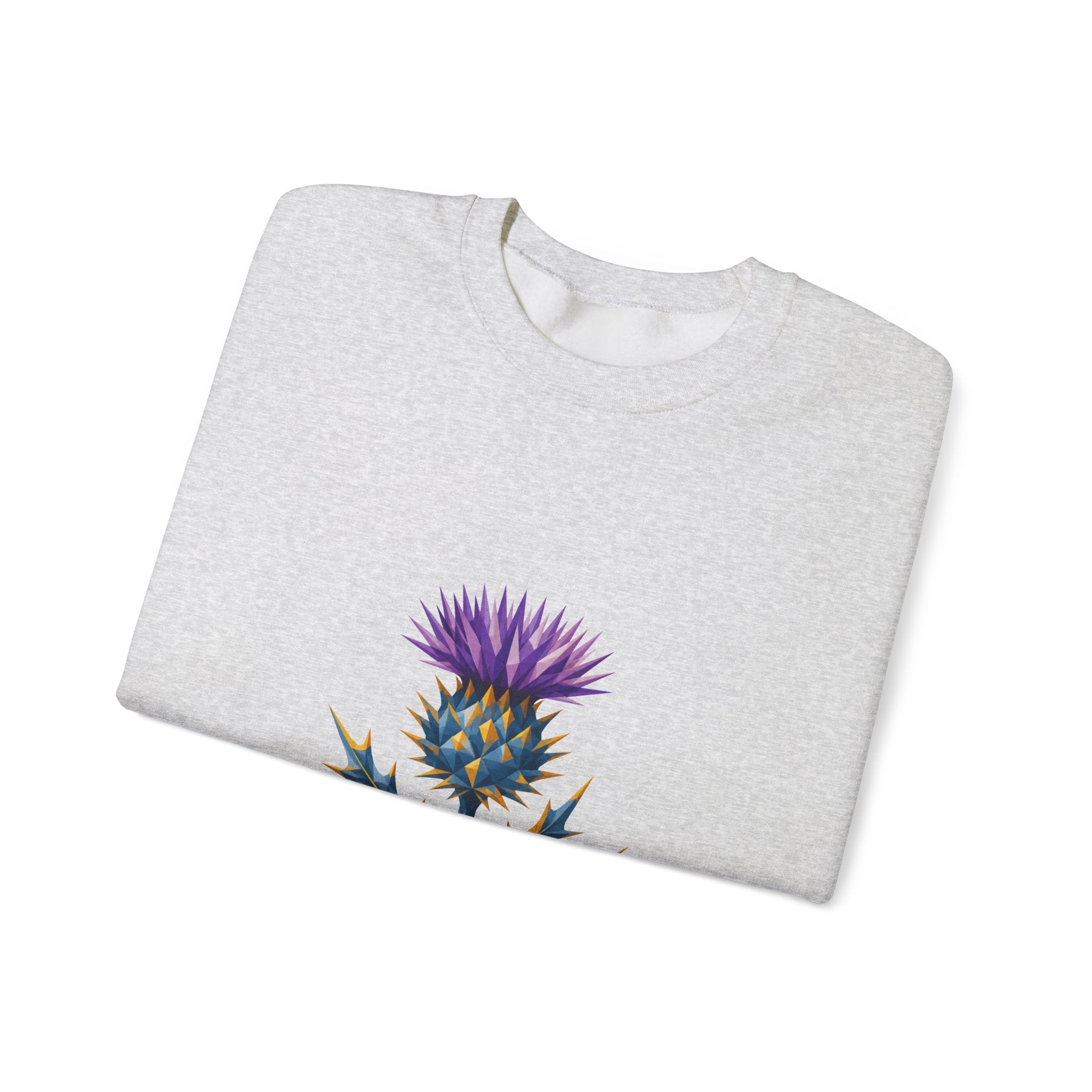 Matching Couple Sweatshirt - Lavender & Thistle Matching Couple Crewneck Sweatshirt Geometric Art His Hers Couple Gift - Design B