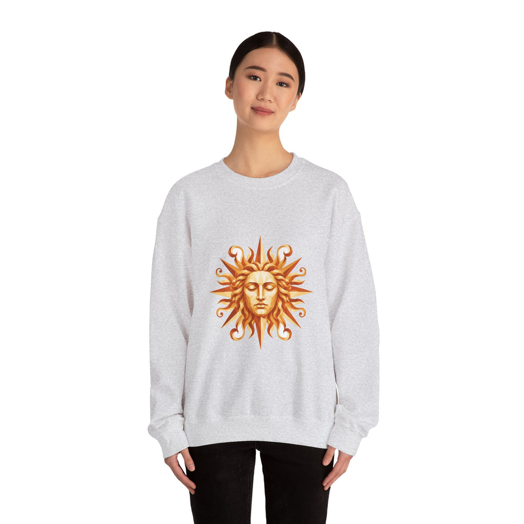 Matching Couple Sweatshirt - Helios & Selene Matching Couple Crewneck Sweatshirt Geometric Art His Hers Couple Gift - Design A