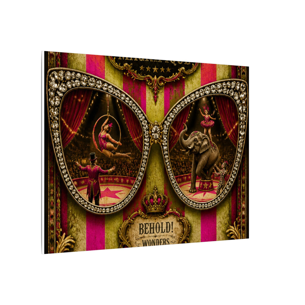 Sunglasses Circus Ring Wall Art Canvas 24×36 Baroque Studio Decor Maximalist Print
