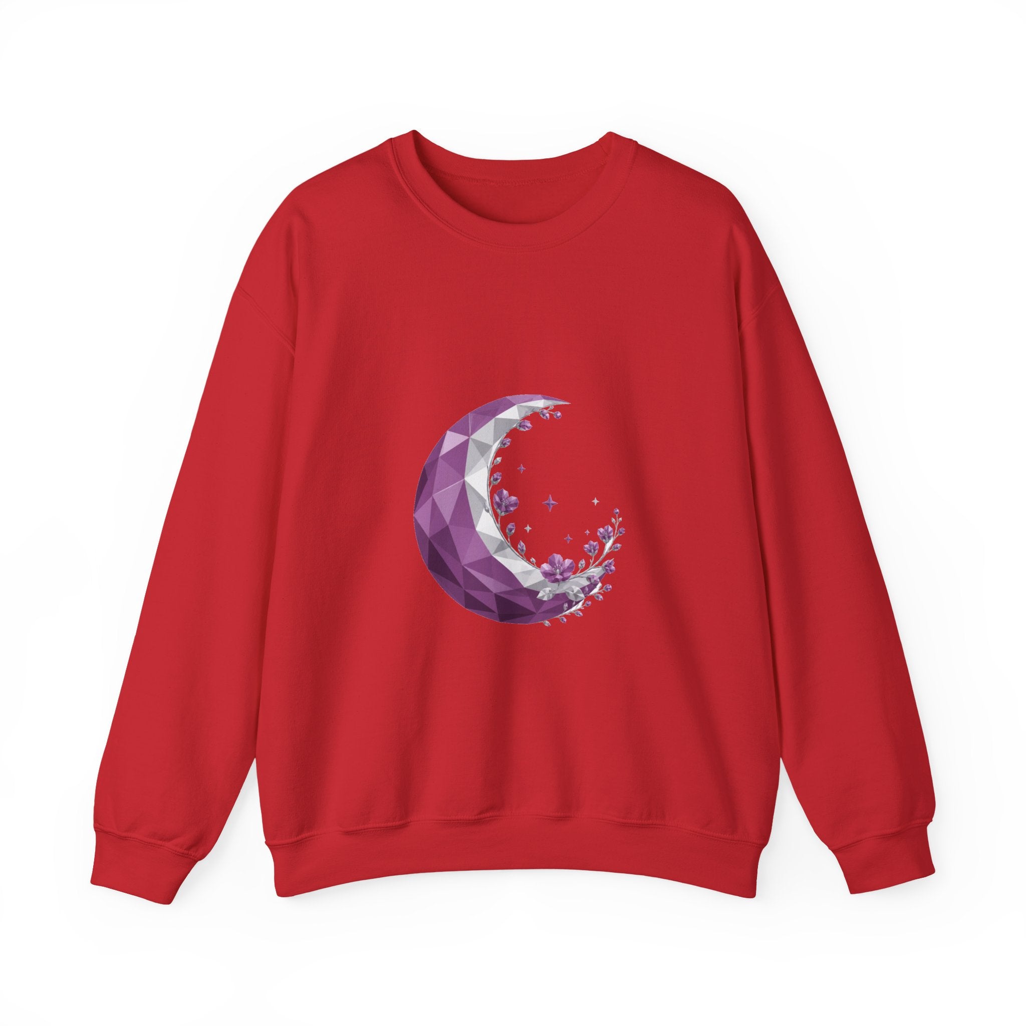 Matching Couple Sweatshirt - Waxing & Waning Moon Matching Couple Premium Fleece Sweatshirt Geometric Art His Hers Love Gift - Design A