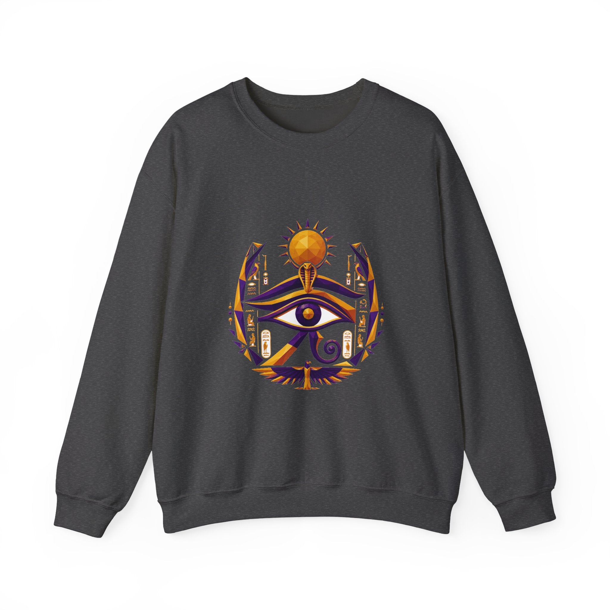 Matching Couple Sweatshirt - Eye of Ra & Horus Matching Couple Premium Fleece Sweatshirt Geometric Art His Hers Love Gift - Design A