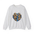 Matching Couple Sweatshirt - Lavender Fields & Canyon Matching Couple Comfort Colors Crew Geometric Art His Hers Love Gift - Design B