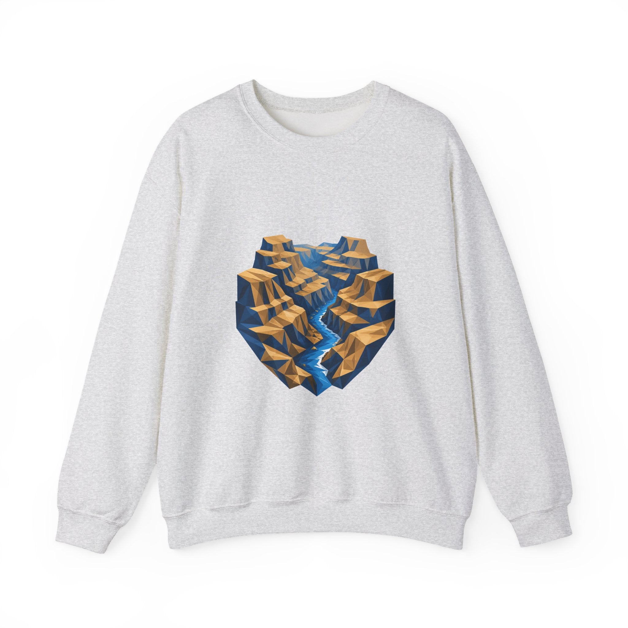 Matching Couple Sweatshirt - Lavender Fields & Canyon Matching Couple Comfort Colors Crew Geometric Art His Hers Love Gift - Design B