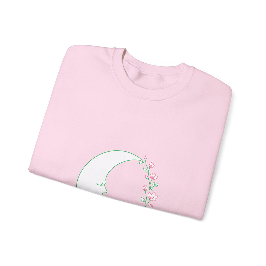 Matching Couple Sweatshirt - Waxing & Waning Moon Matching Couple Crewneck Sweatshirt Minimalist Art His Hers Valentine Gift - Design A
