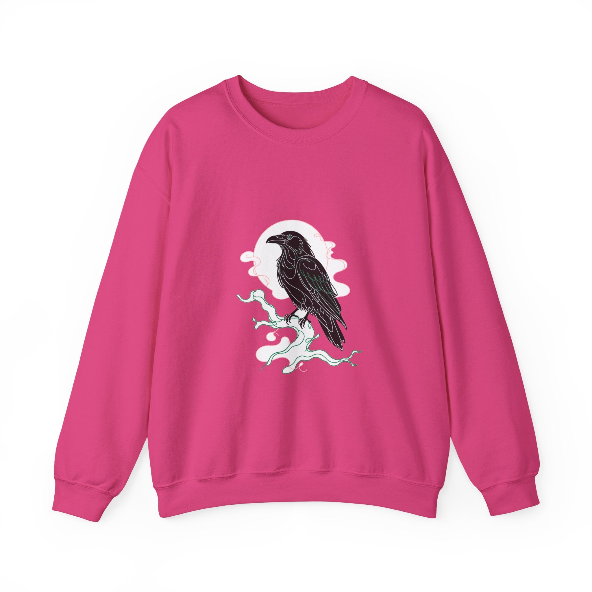 Matching Couple Sweatshirt - Raven & Swan Matching Couple Crewneck Sweatshirt Minimalist Art His Hers Valentine Gift - Design A