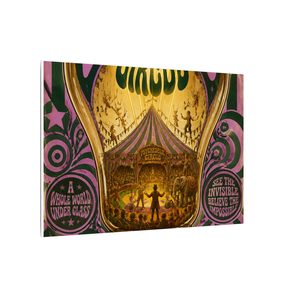 Light Bulb Circus Wall Art Canvas 16×20 Psychedelic Cafe Decor Maximalist Print