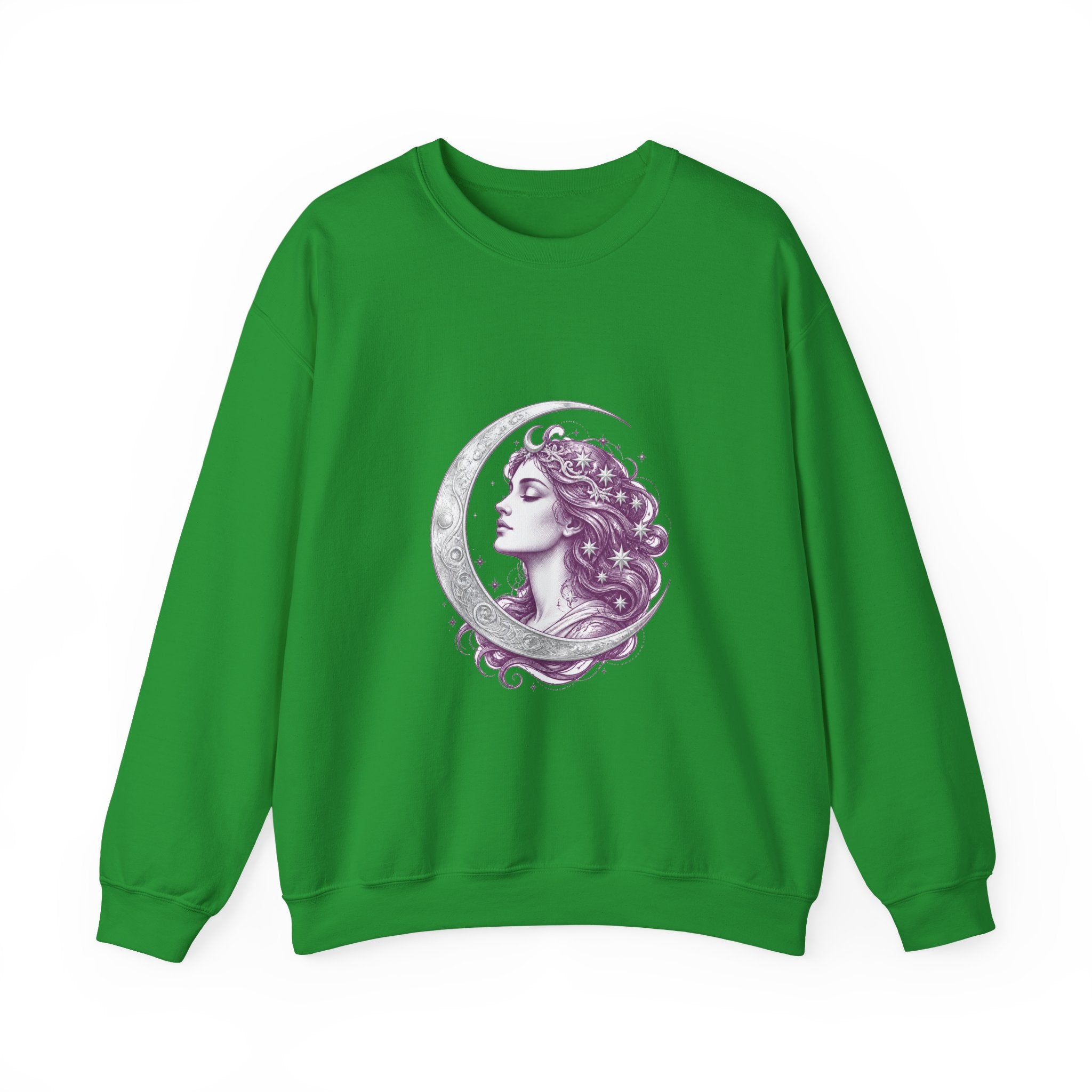 Matching Couple Sweatshirt - Helios & Selene Matching Couple Comfort Colors Crew Hand-Drawn Art His Hers Anniversary Gift - Design B